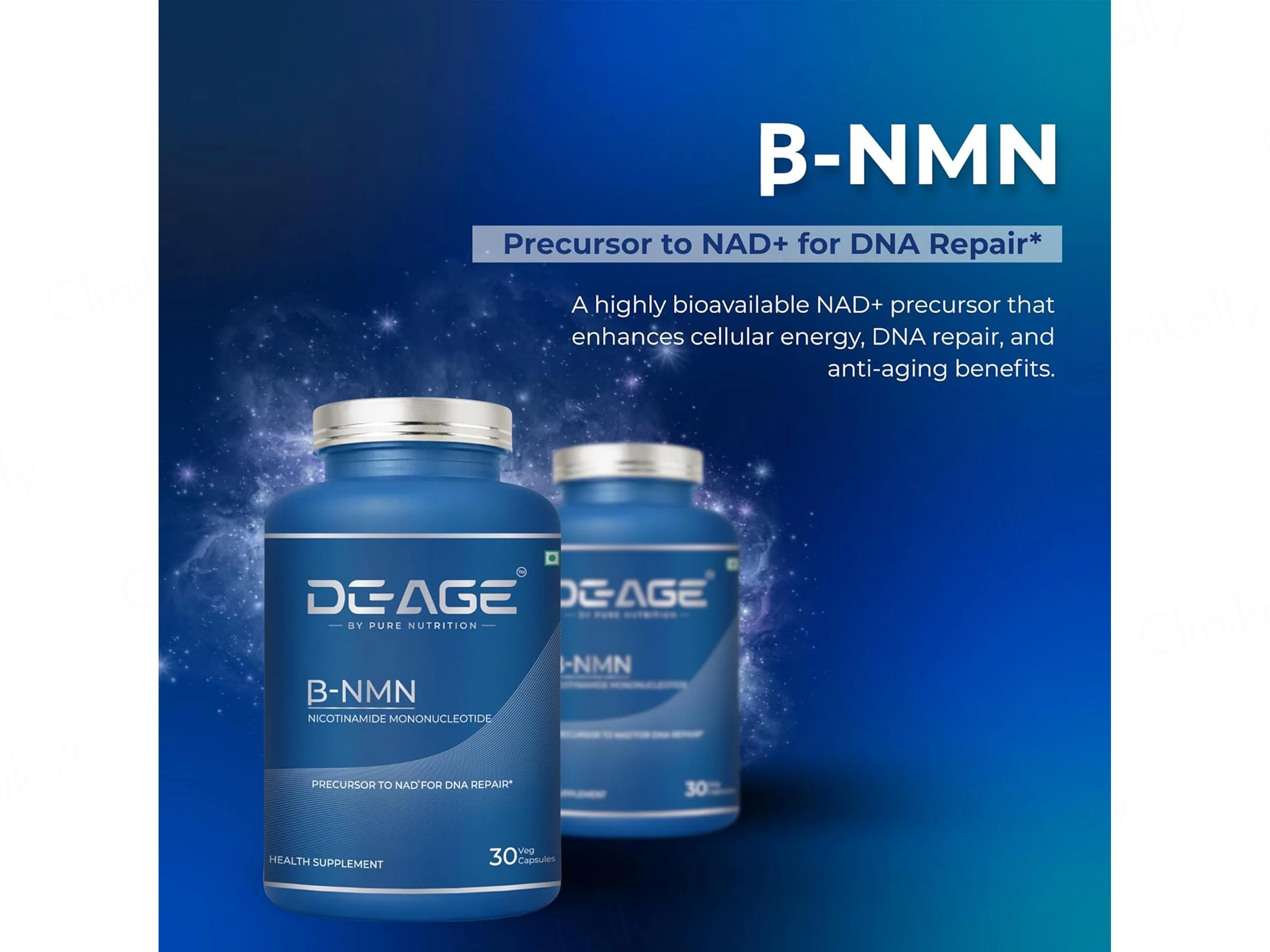 DeAge B-NMN 500mg Health Supplement Veg Capsule - Image 5