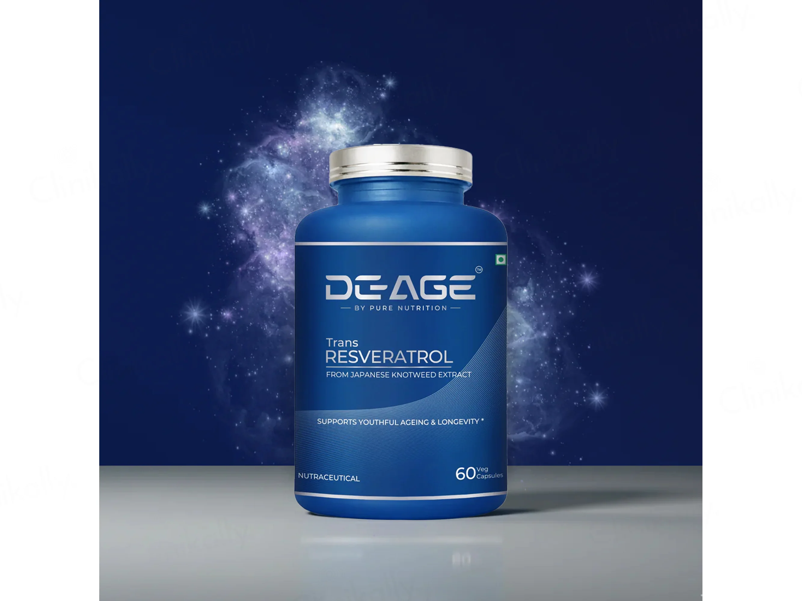 DeAge Trans Resveratrol Anti-Ageing Veg Capsule - Image 2