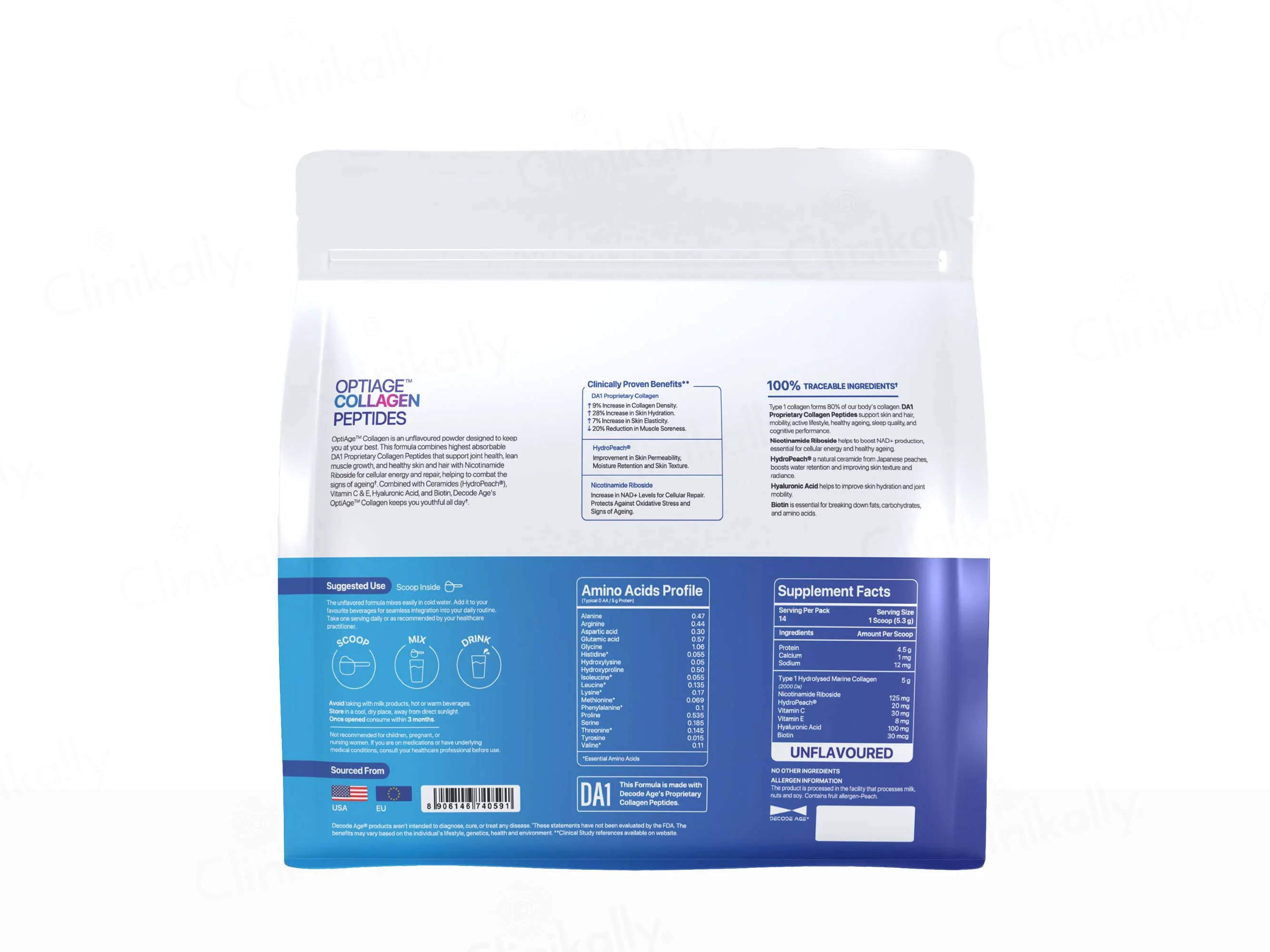 Decode Age OptiAge Premium Hydrolysed Collagen Peptides Powder - Image 4