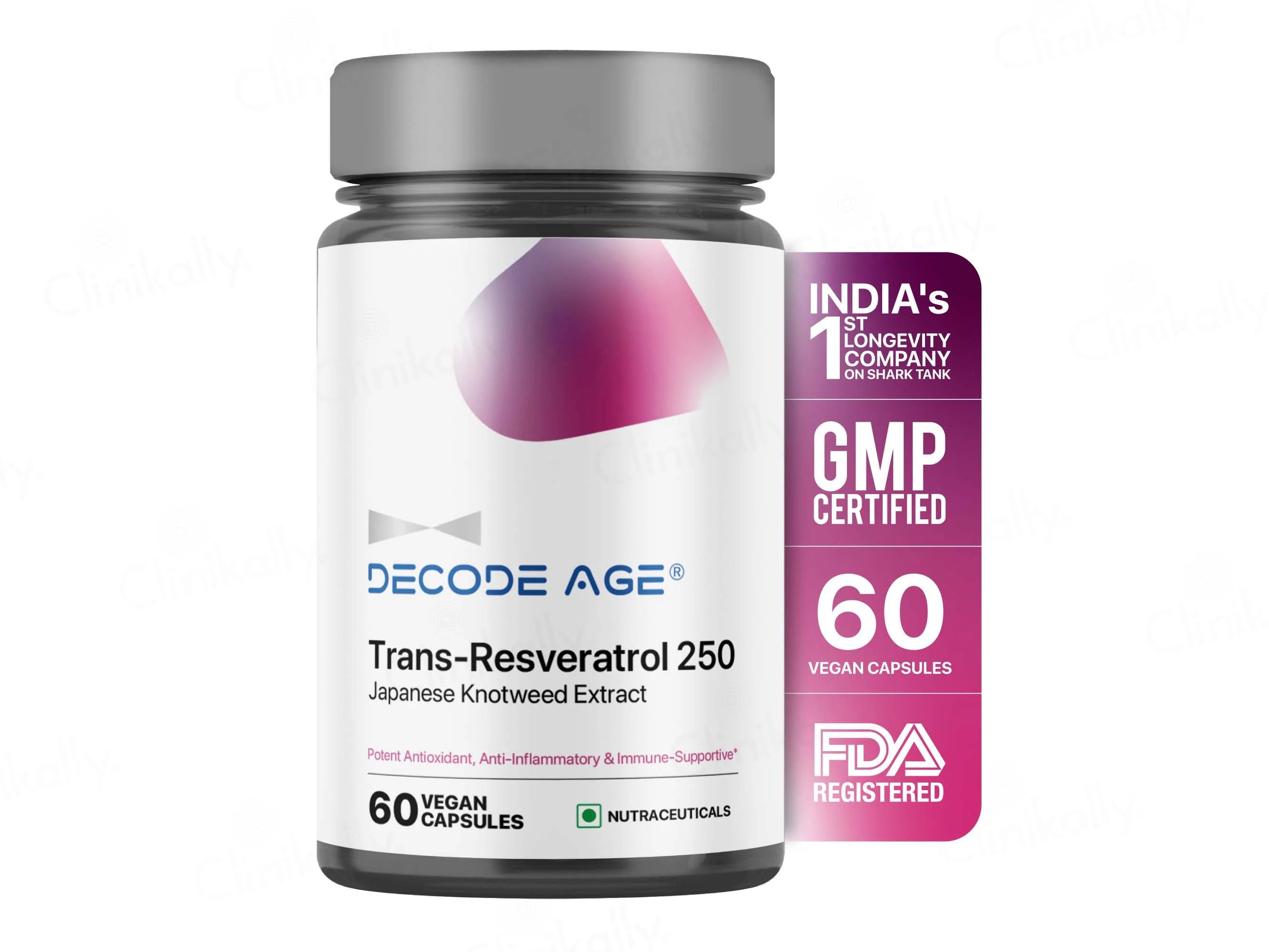 Decode Age Trans-Resveratrol 250 Vegan Capsule - Image 2