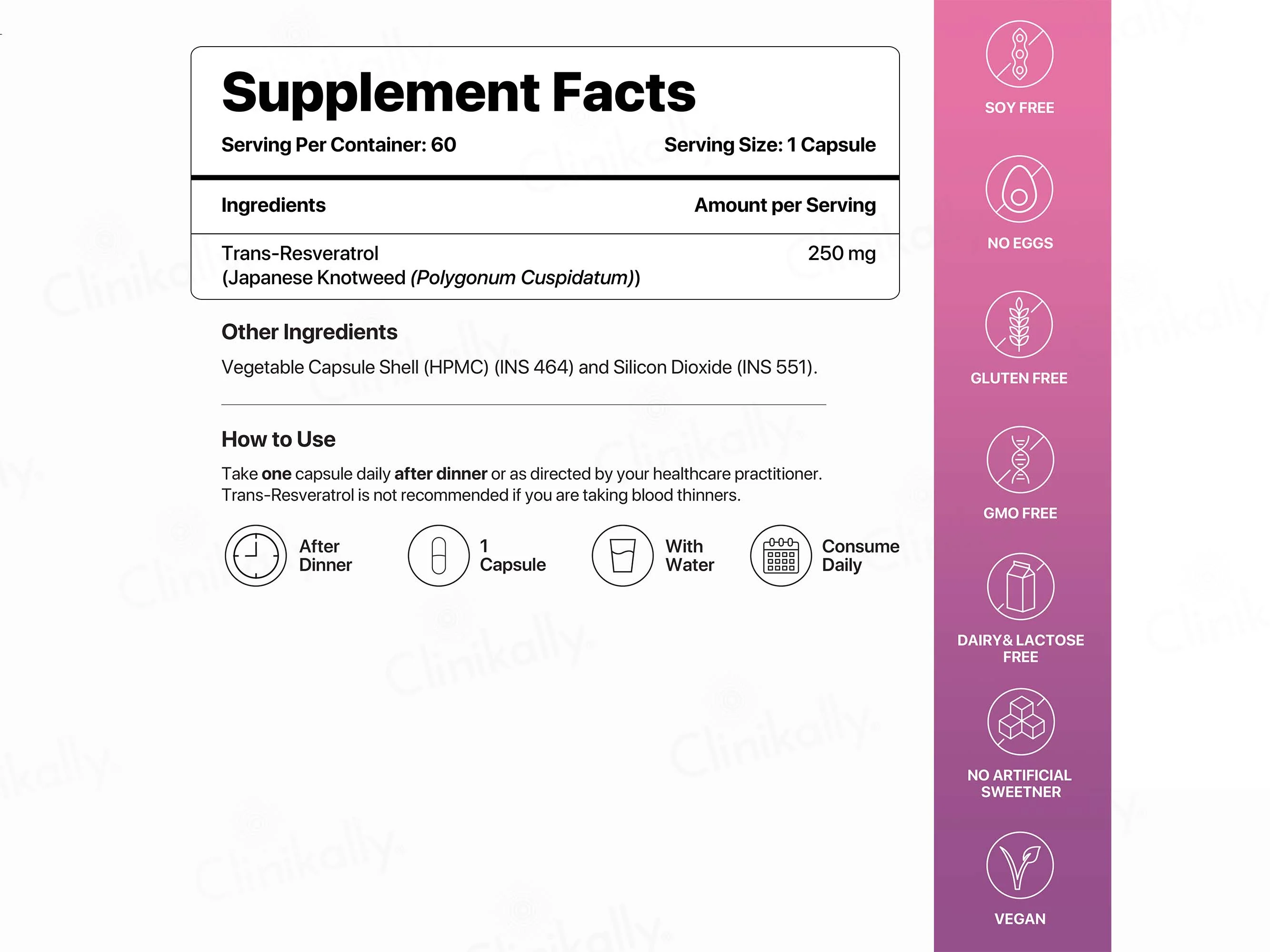 Decode Age Trans-Resveratrol 250 Vegan Capsule - Image 8