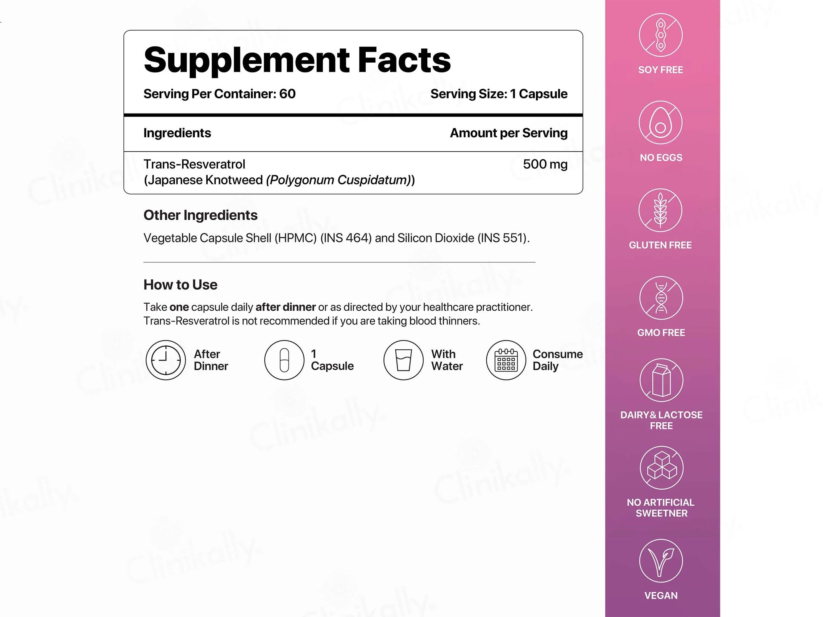 Decode Age Trans-Resveratrol 500 Vegan Capsule - Image 8