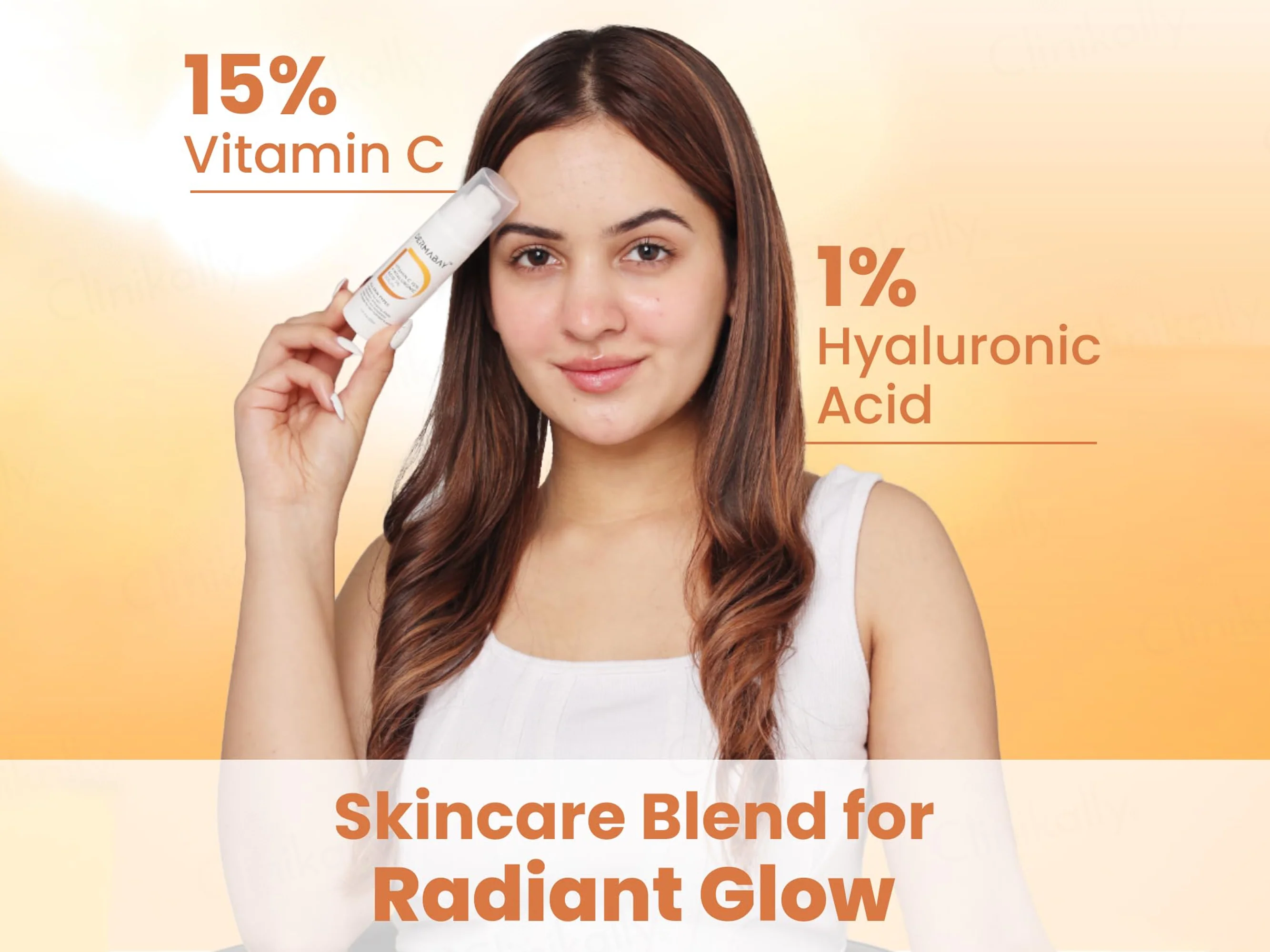 Dermabay 15% Vitamin C + 1% Hyaluronic Acid Face Serum - Image 3