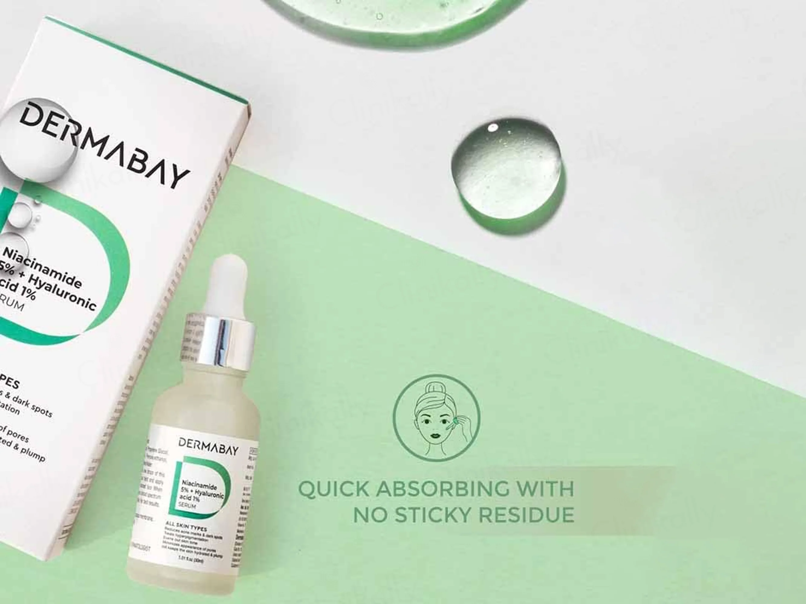 Dermabay 5% Niacinamide + 1% Hyaluronic Acid Face Serum - Image 2