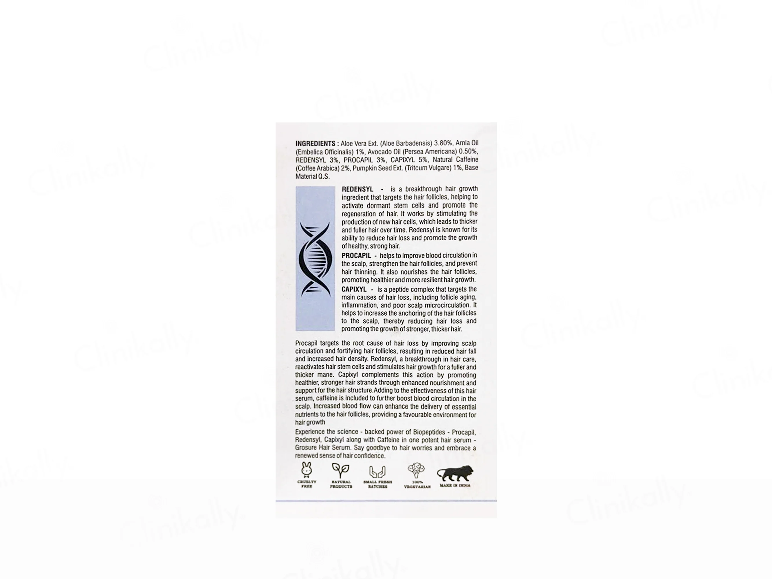 Dermalsure Grosure Aqua Light Hair Growth Serum - Image 2