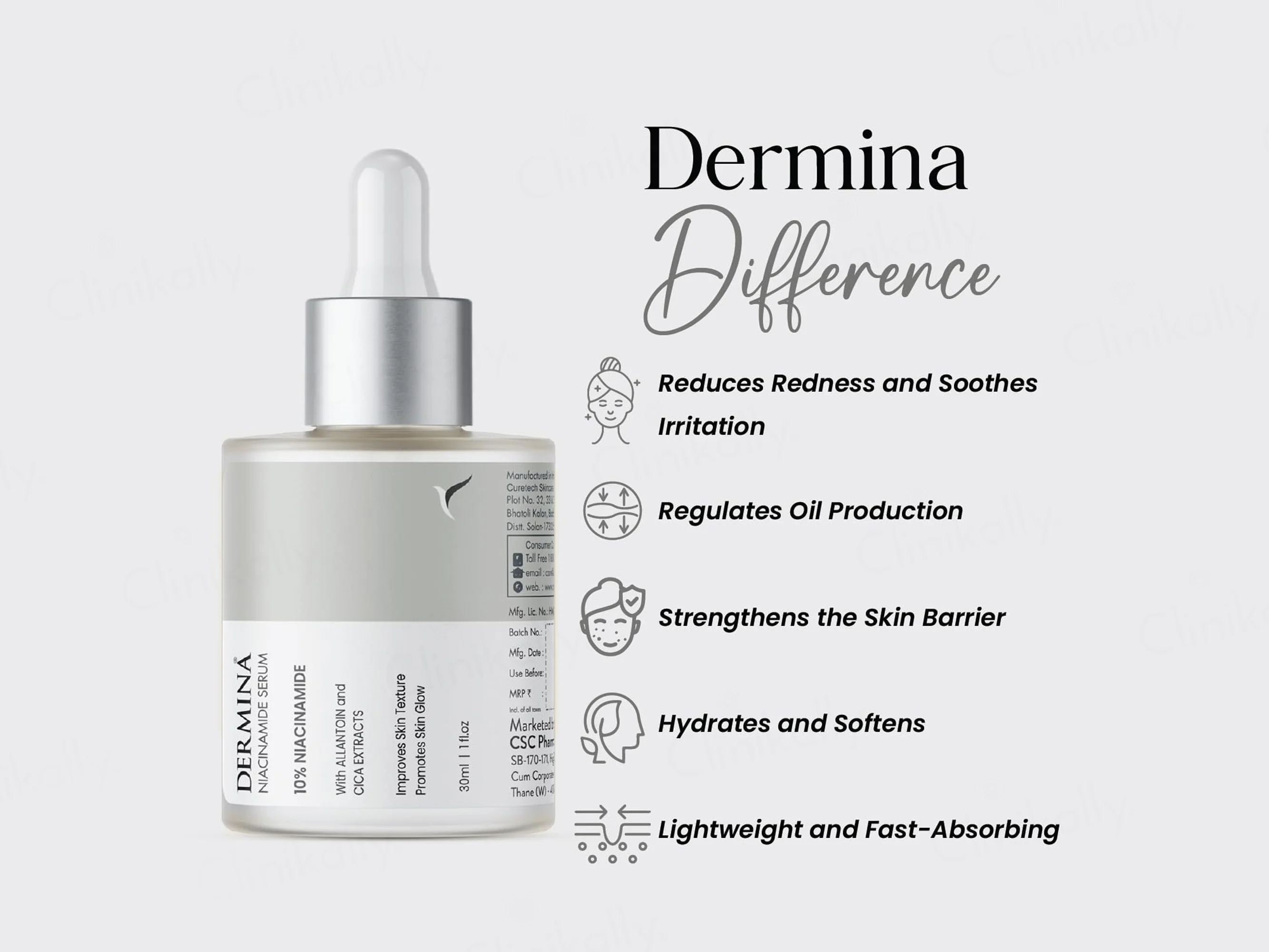 Dermina 10% Niacinamide Face Serum - Image 3