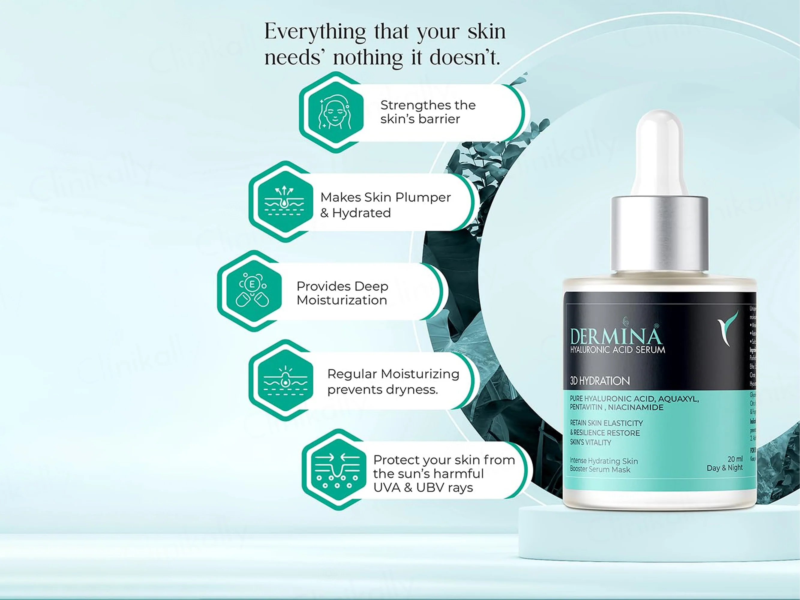Dermina 3D Hydration Hyaluronic Acid Face Serum - Image 6