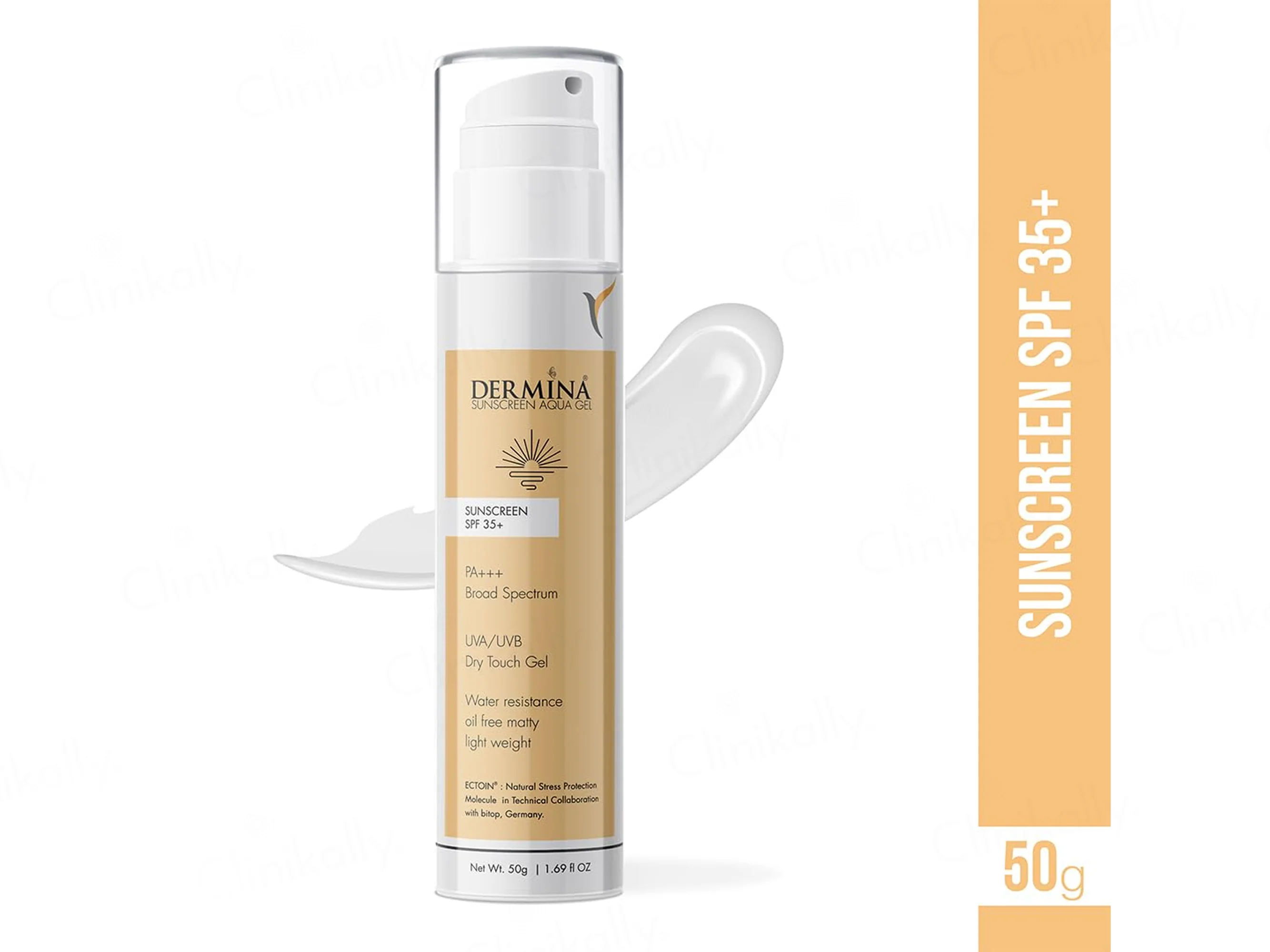 Dermina Aqua Dry Touch Gel Sunscreen SPF 35+ PA+++ - Image 3
