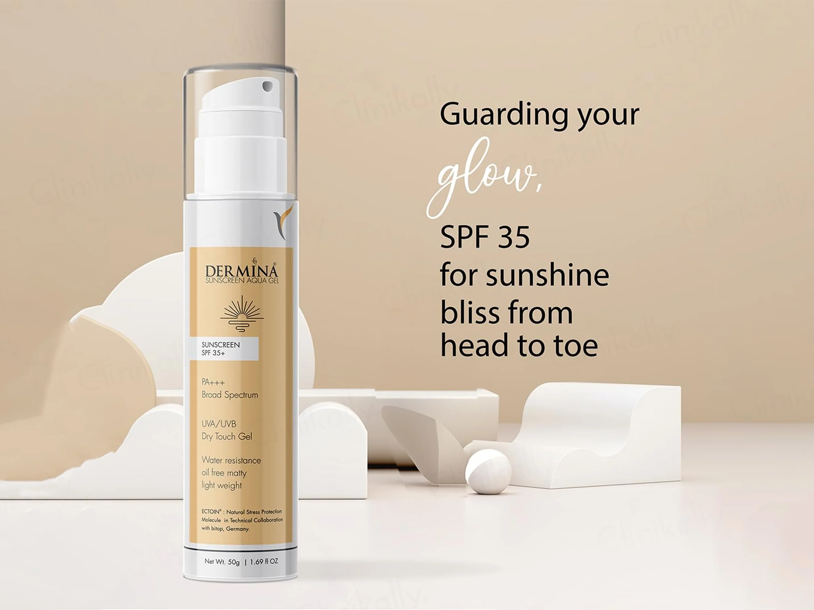 Dermina Aqua Dry Touch Gel Sunscreen SPF 35+ PA+++ - Image 4