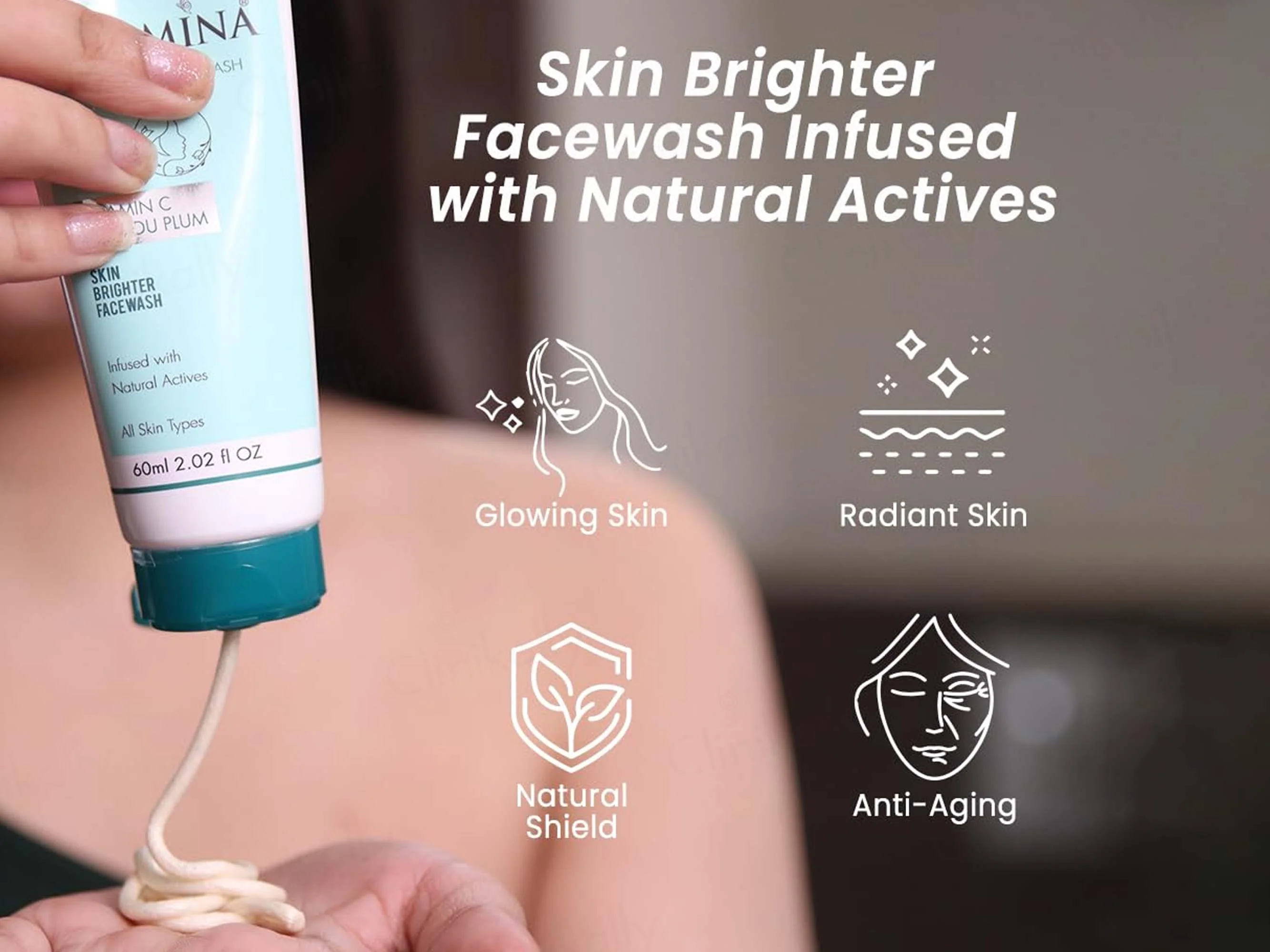 Dermina Creamy Vitamin C Skin Brightening Facewash - Image 6