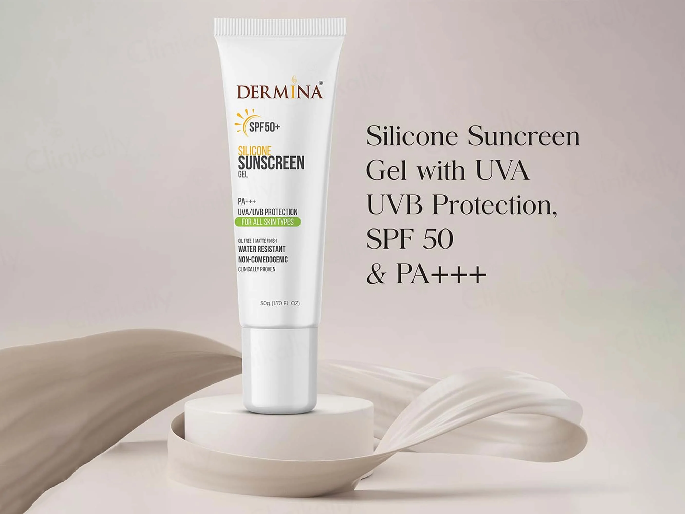 Dermina Silicone Sunscreen Gel SPF 50+ PA+++ - Image 3