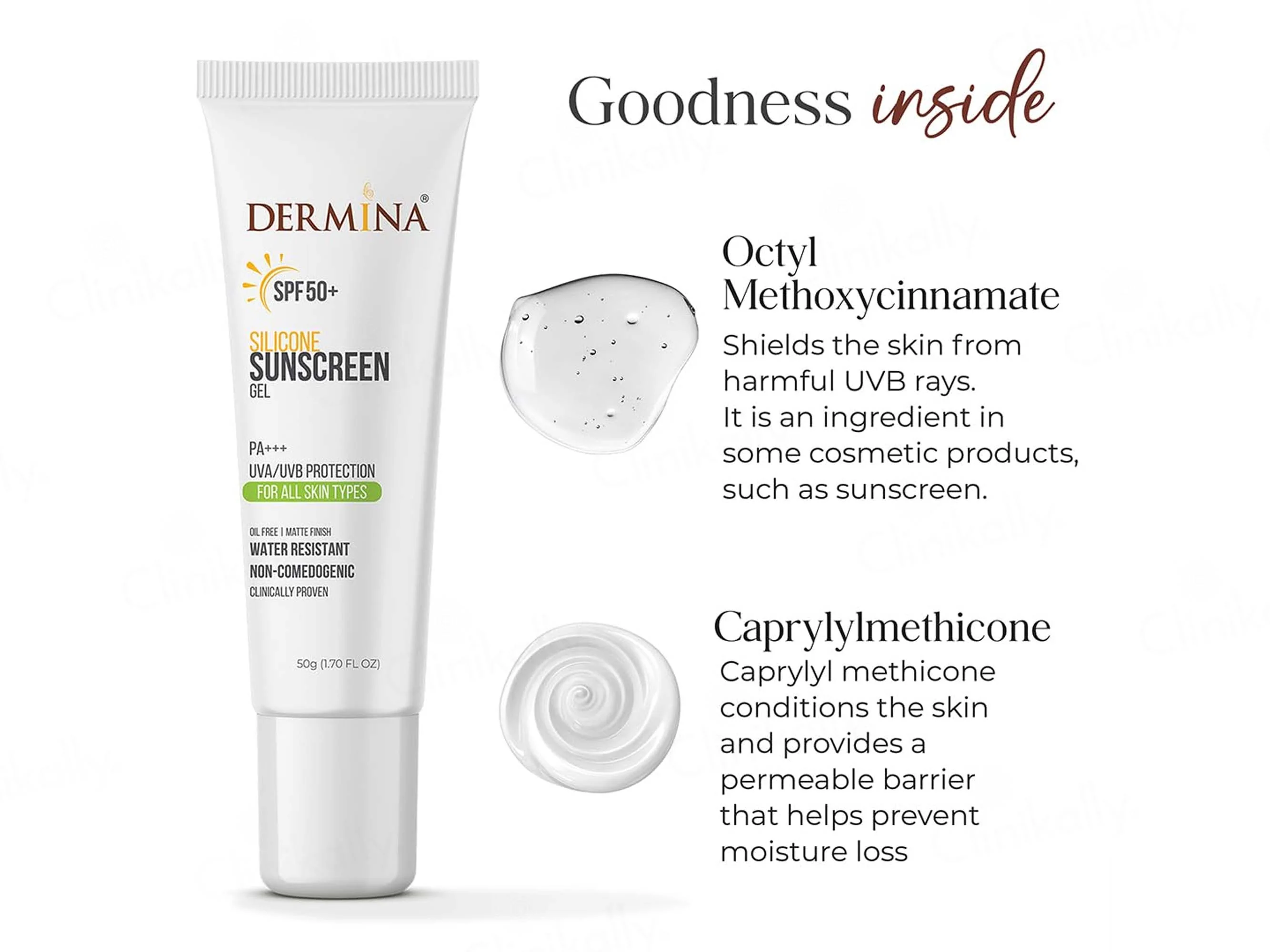 Dermina Silicone Sunscreen Gel SPF 50+ PA+++ - Image 4