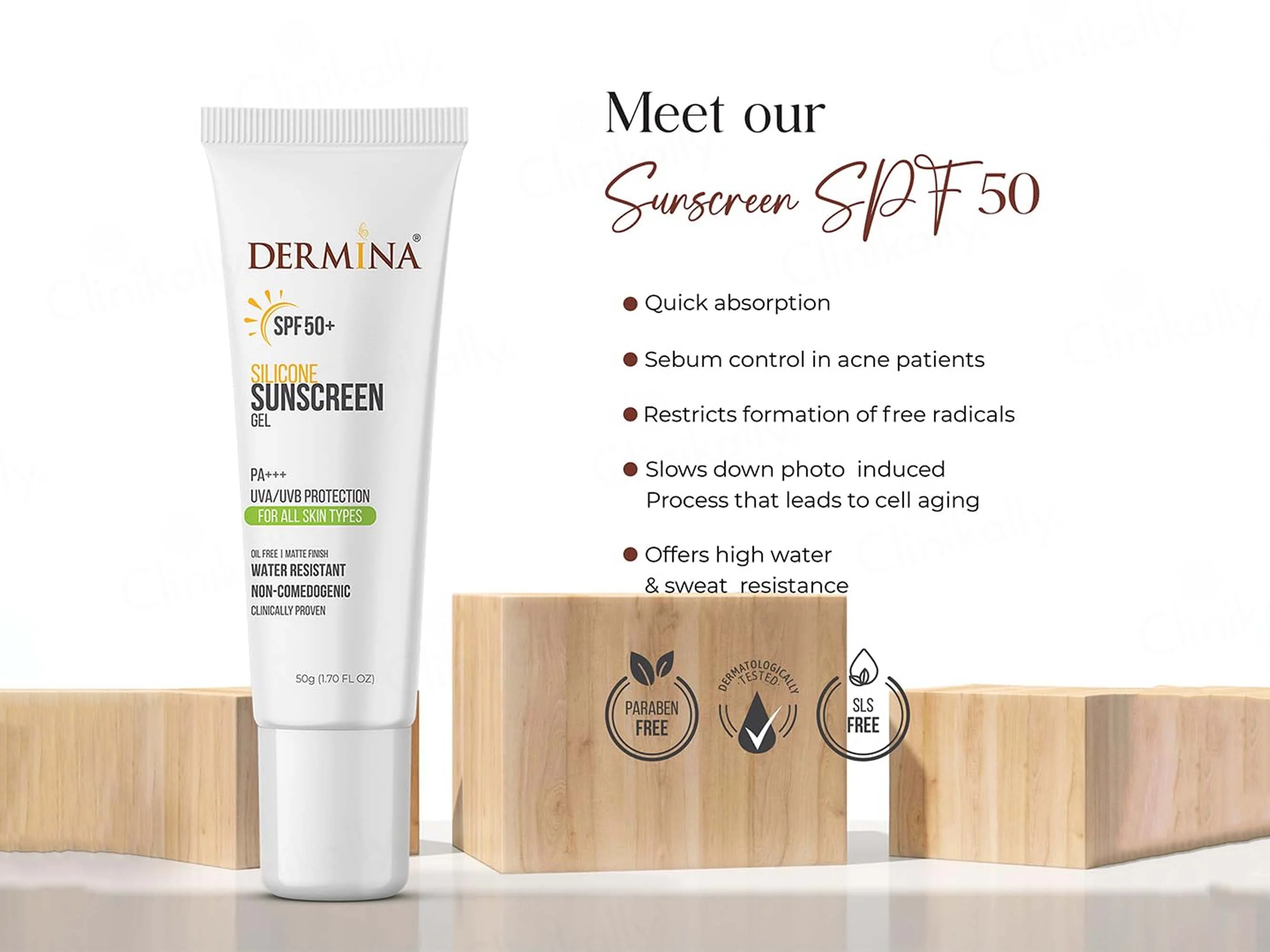 Dermina Silicone Sunscreen Gel SPF 50+ PA+++ - Image 6