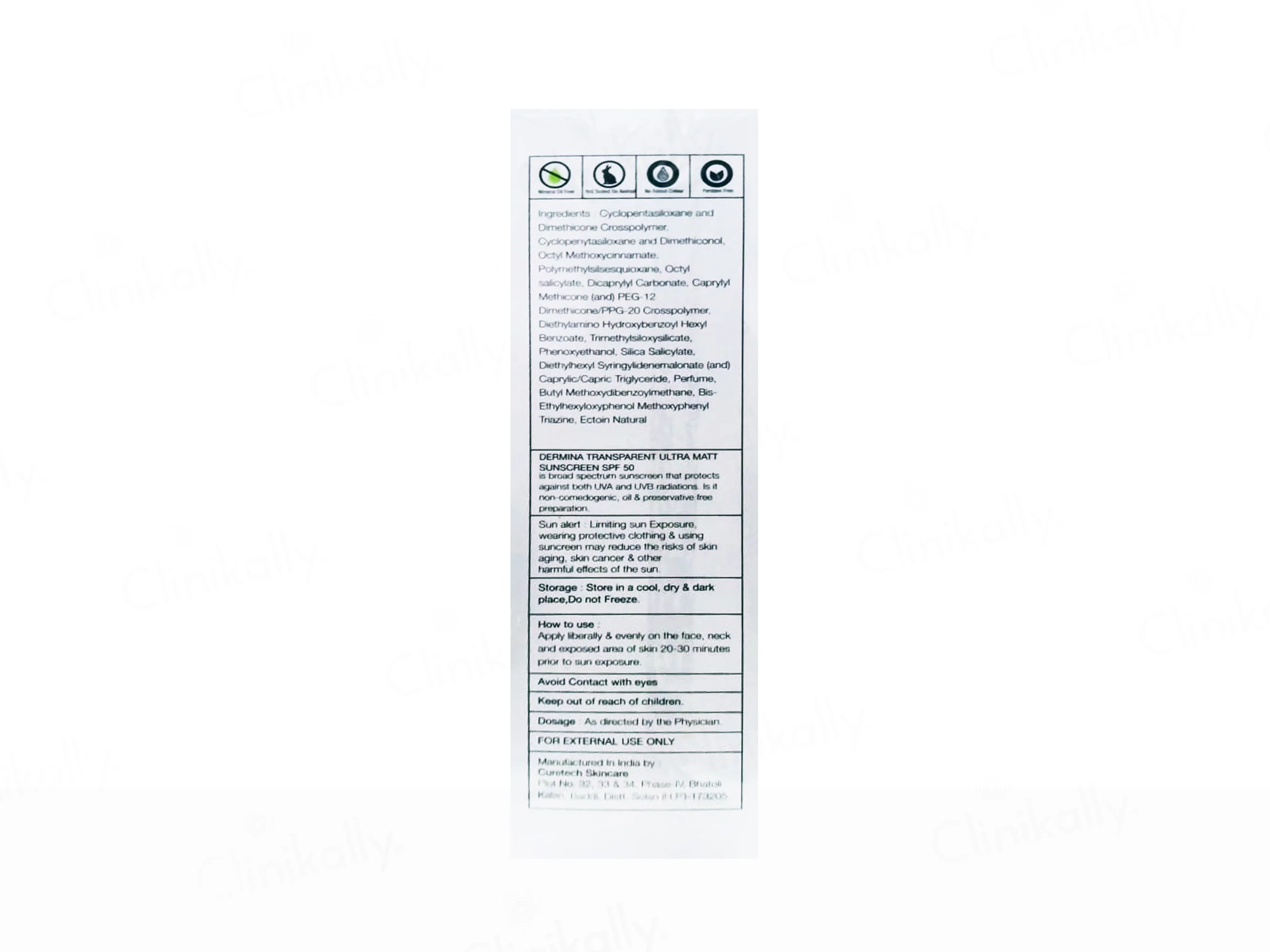 Dermina Ultra Matt Sunscreen SPF 50+ PA+++ - Image 3