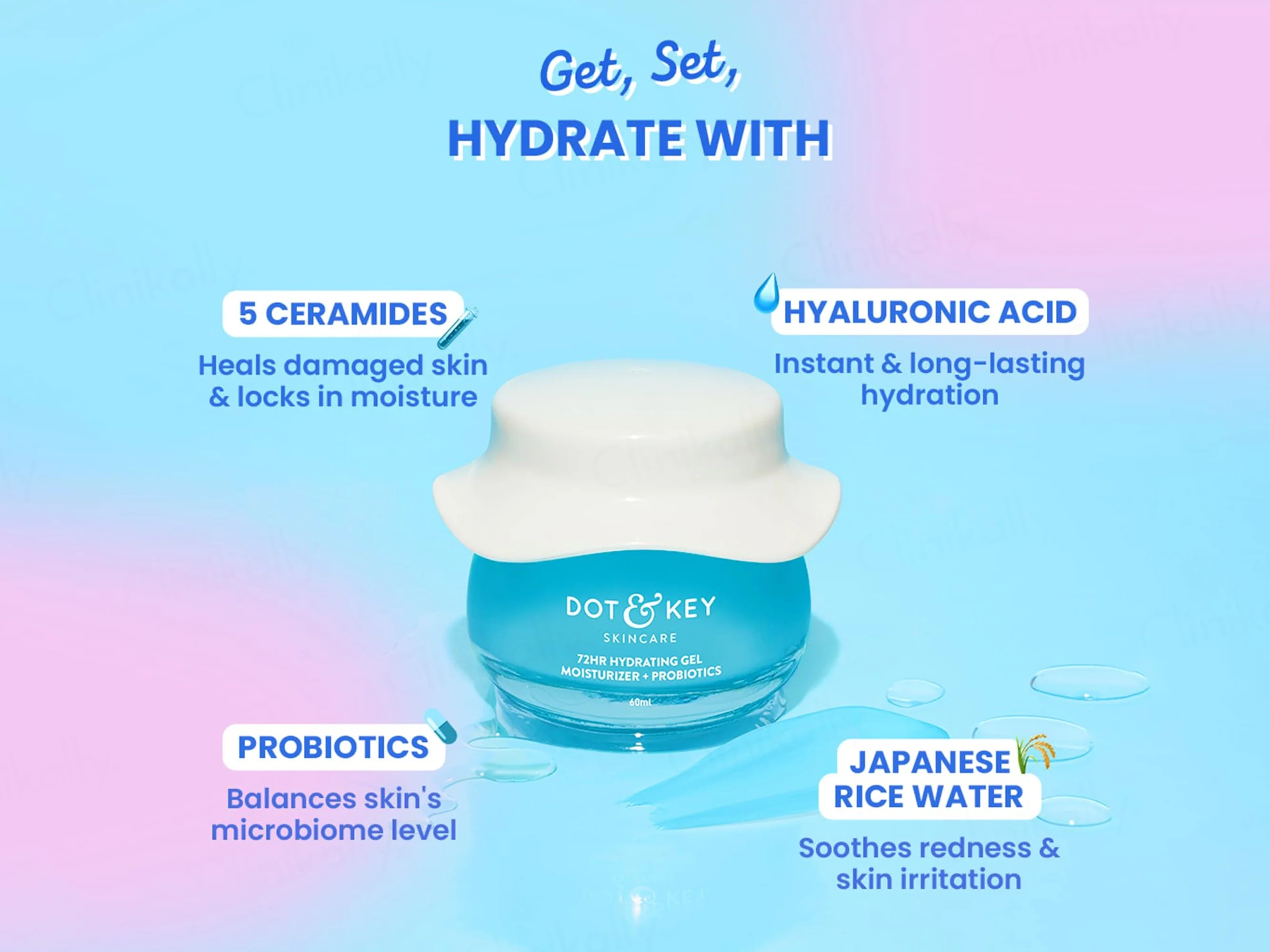 Dot & Key 72 Hr Hydrating Gel Moisturizer + Probiotics - Image 3
