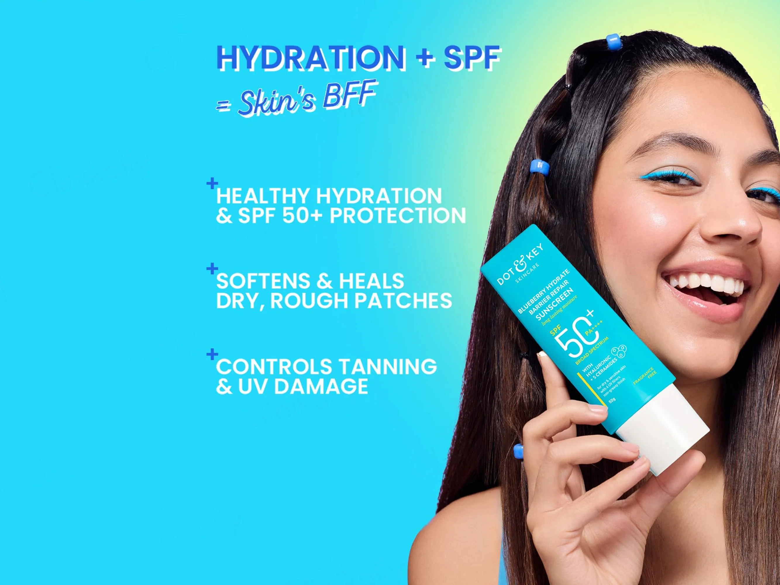 Dot & Key Blueberry Hydrate Barrier Repair Long Lasting Moisture Sunscreen SPF 50+ PA++++ - Image 3