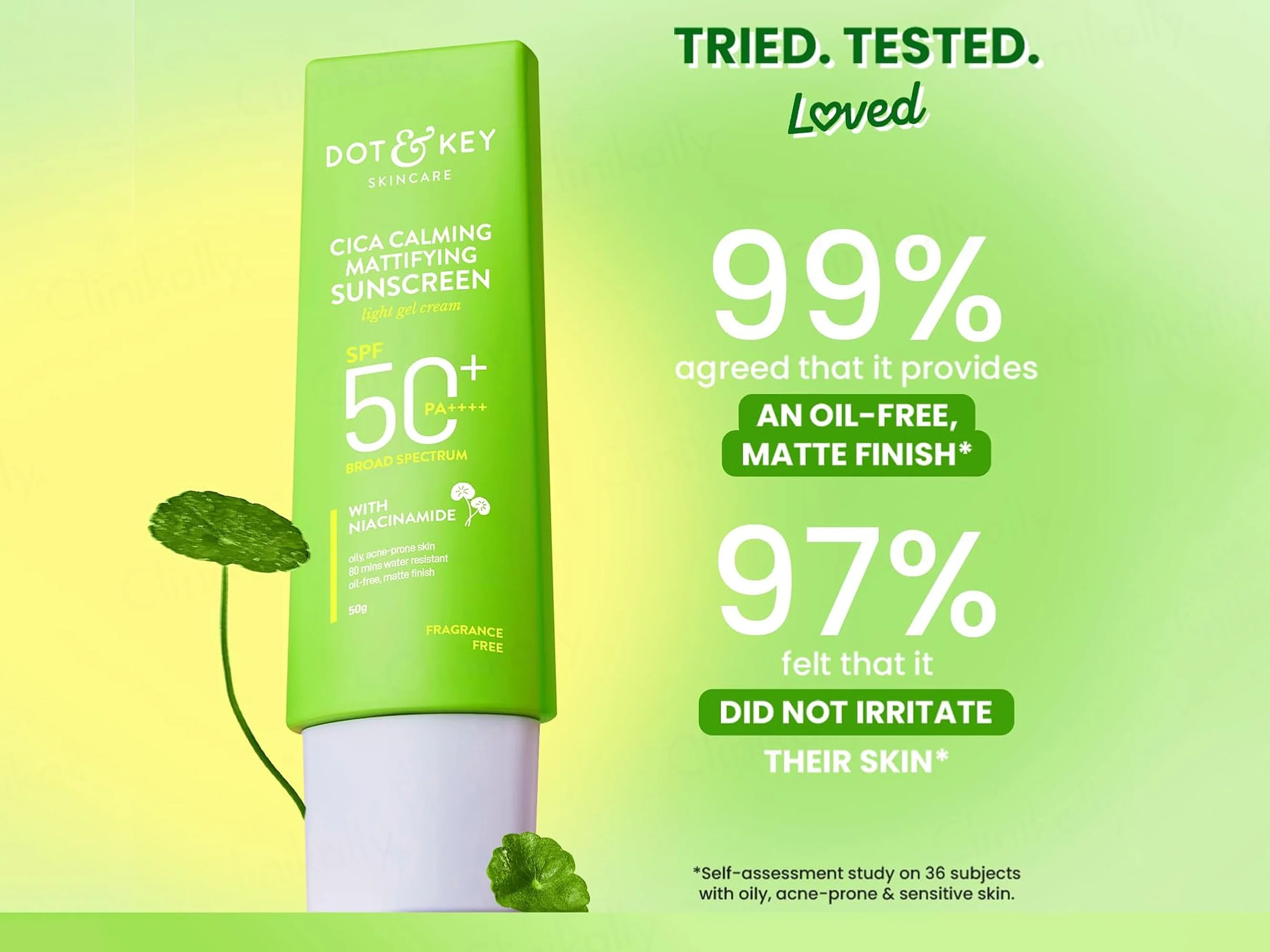 Dot & Key Cica Calming Mattifying Light Gel Cream Sunscreen SPF 50+ PA++++ - Image 3