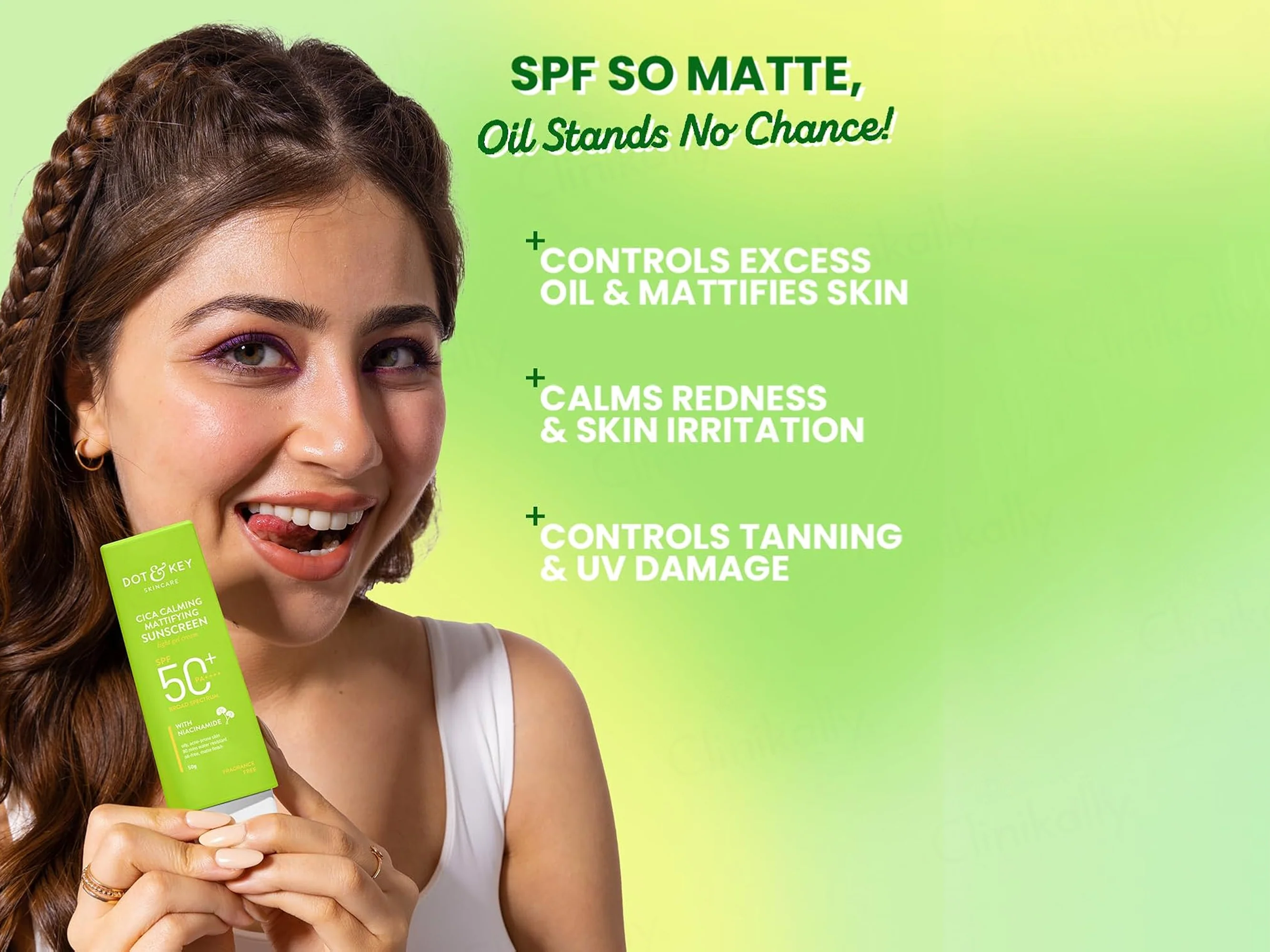 Dot & Key Cica Calming Mattifying Light Gel Cream Sunscreen SPF 50+ PA++++ - Image 6