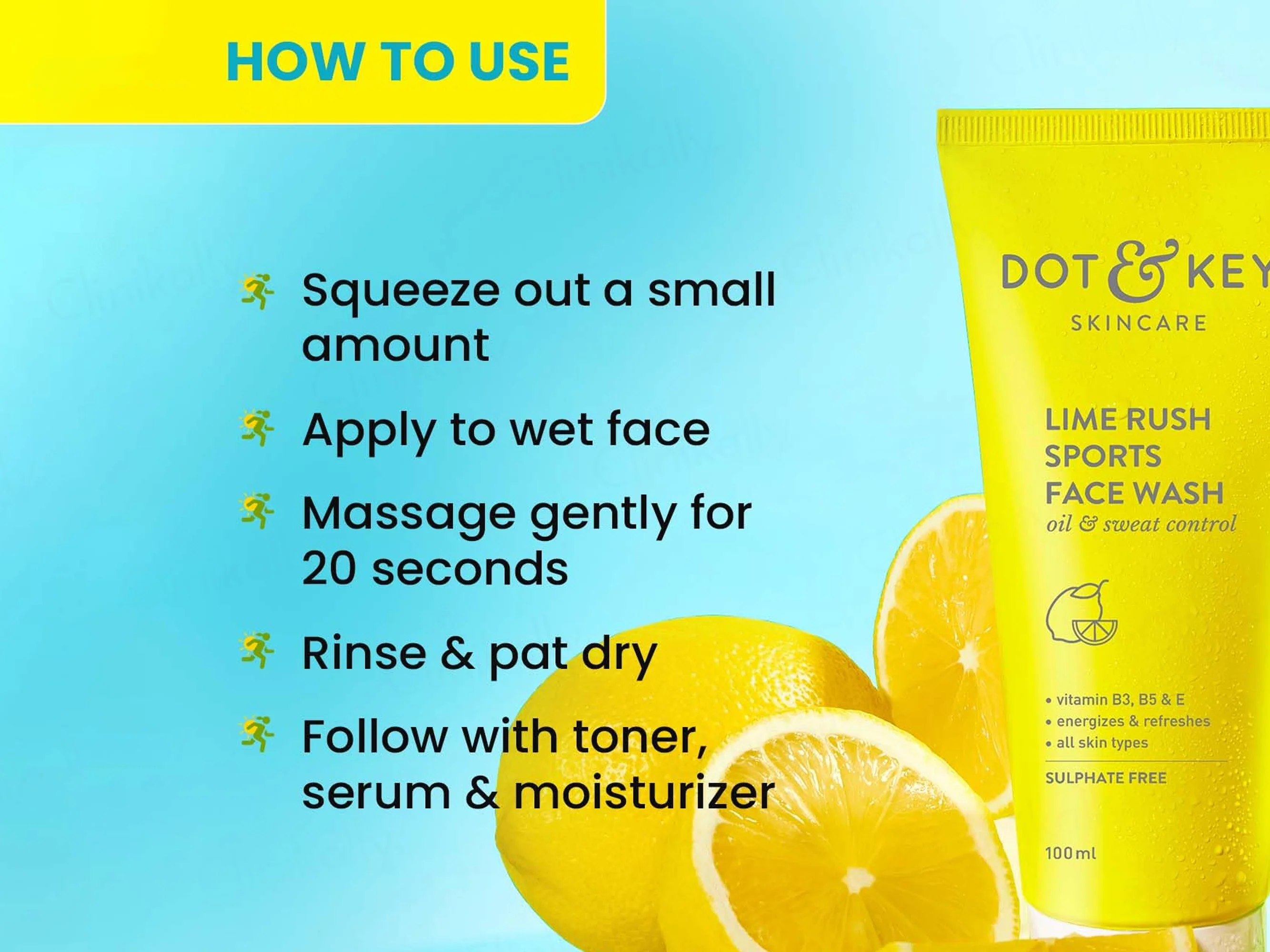 Dot & Key Lime Rush Sports Face Wash - Image 5