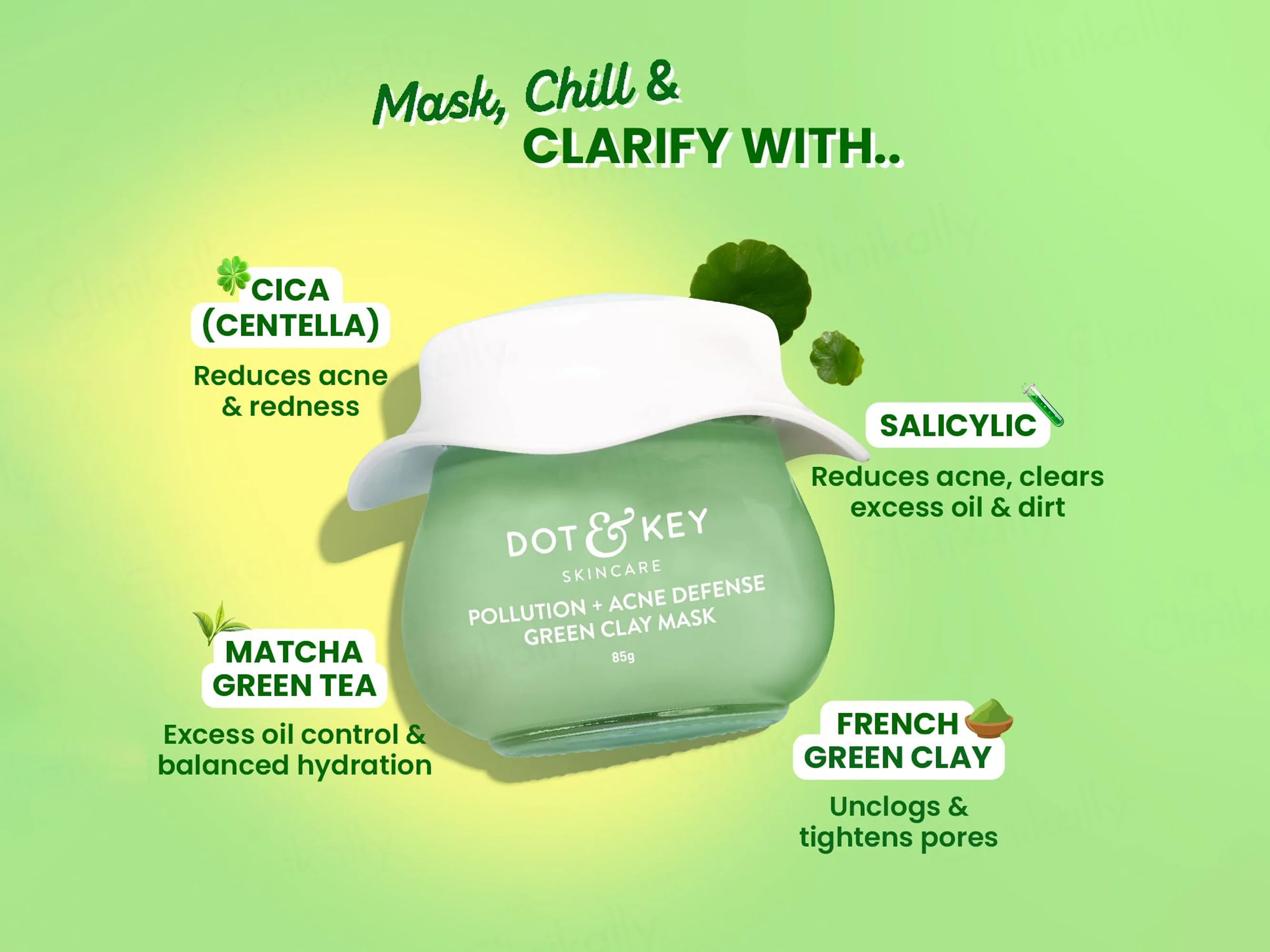 Dot & Key Pollution + Acne Defense Green Clay Mask - Image 3