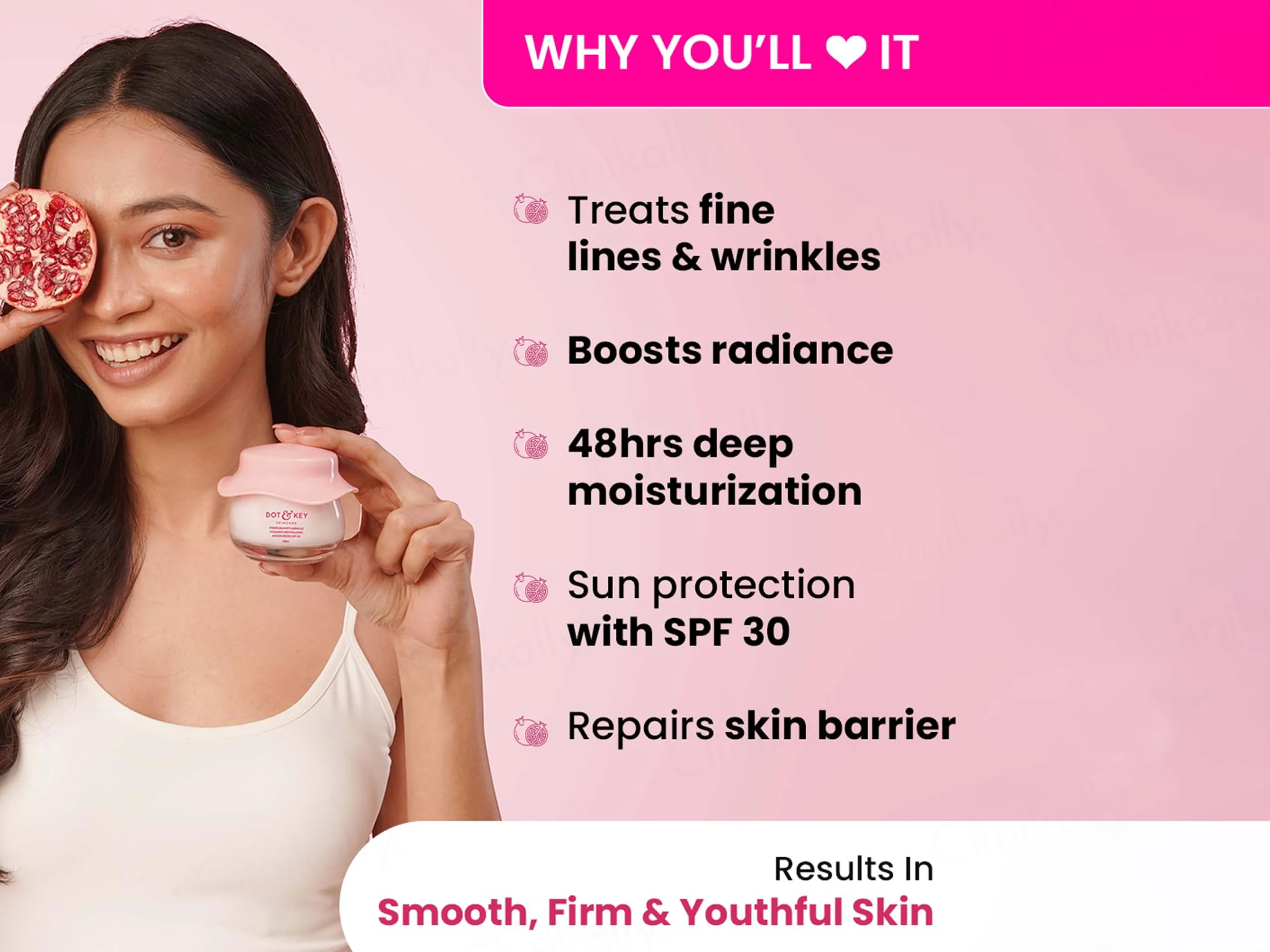 Dot & Key Pomegranate & Peptide Youth Restore Moisturizer SPF 30 - Image 2