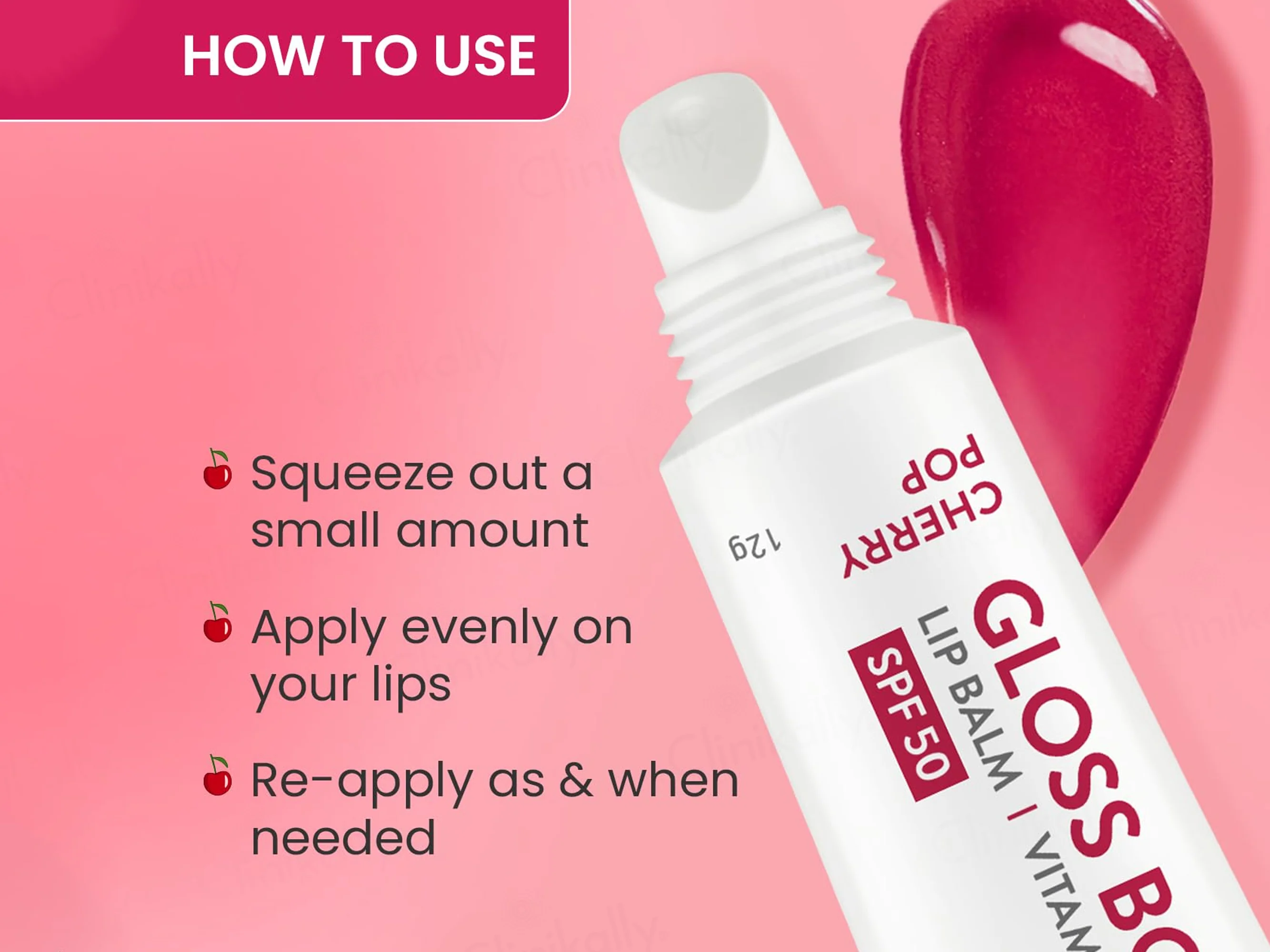 Dot & Key Vitamin C + E Gloss Boss Tinted Lip Balm SPF 30 (Cherry Pop) - Image 5