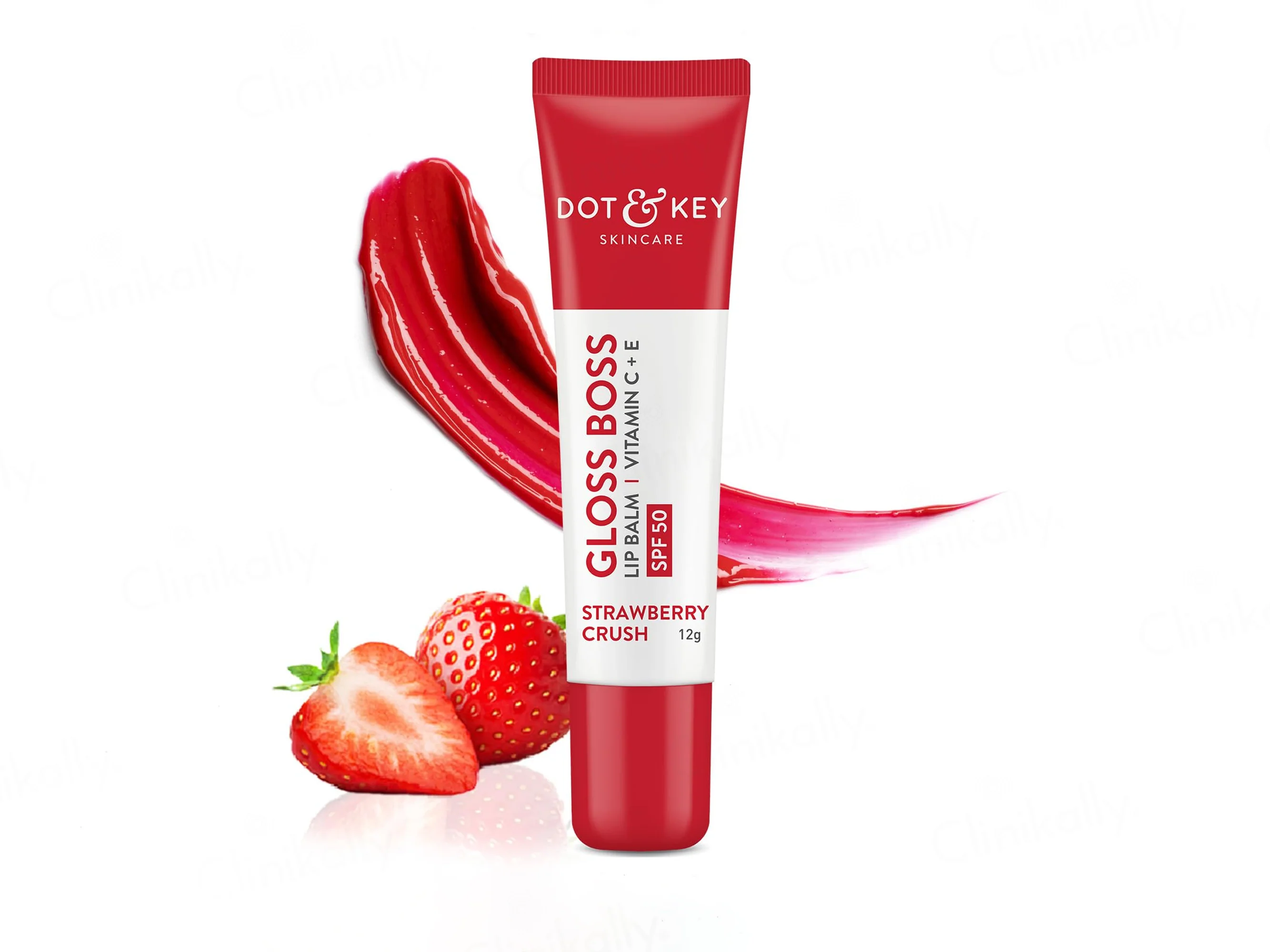 Dot & Key Vitamin C + E Gloss Boss Tinted Lip Balm SPF 50 (Strawberry Crush) - Image 2