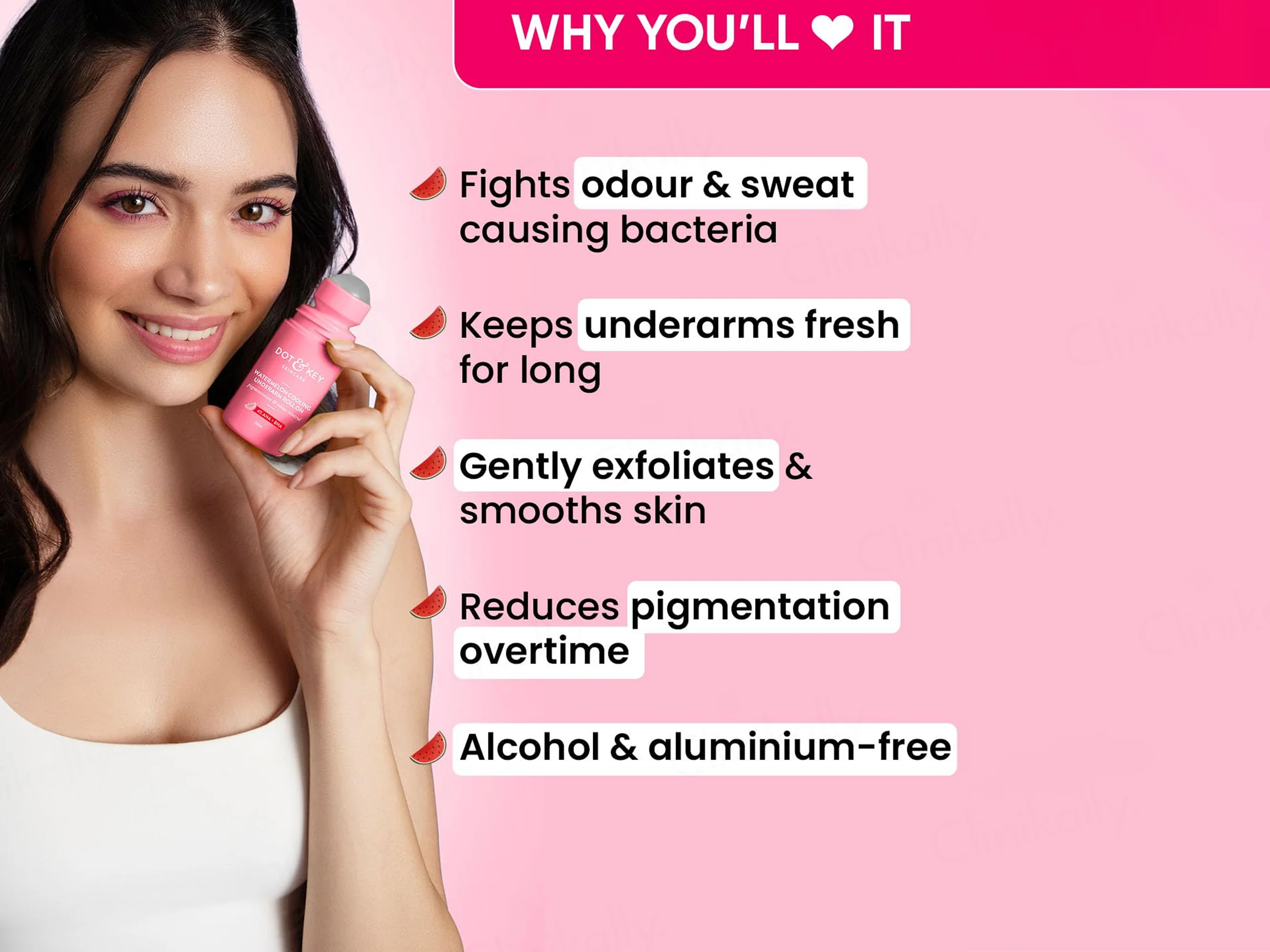 Dot & Key Watermelon Cooling Underarm Roll-On - Image 3
