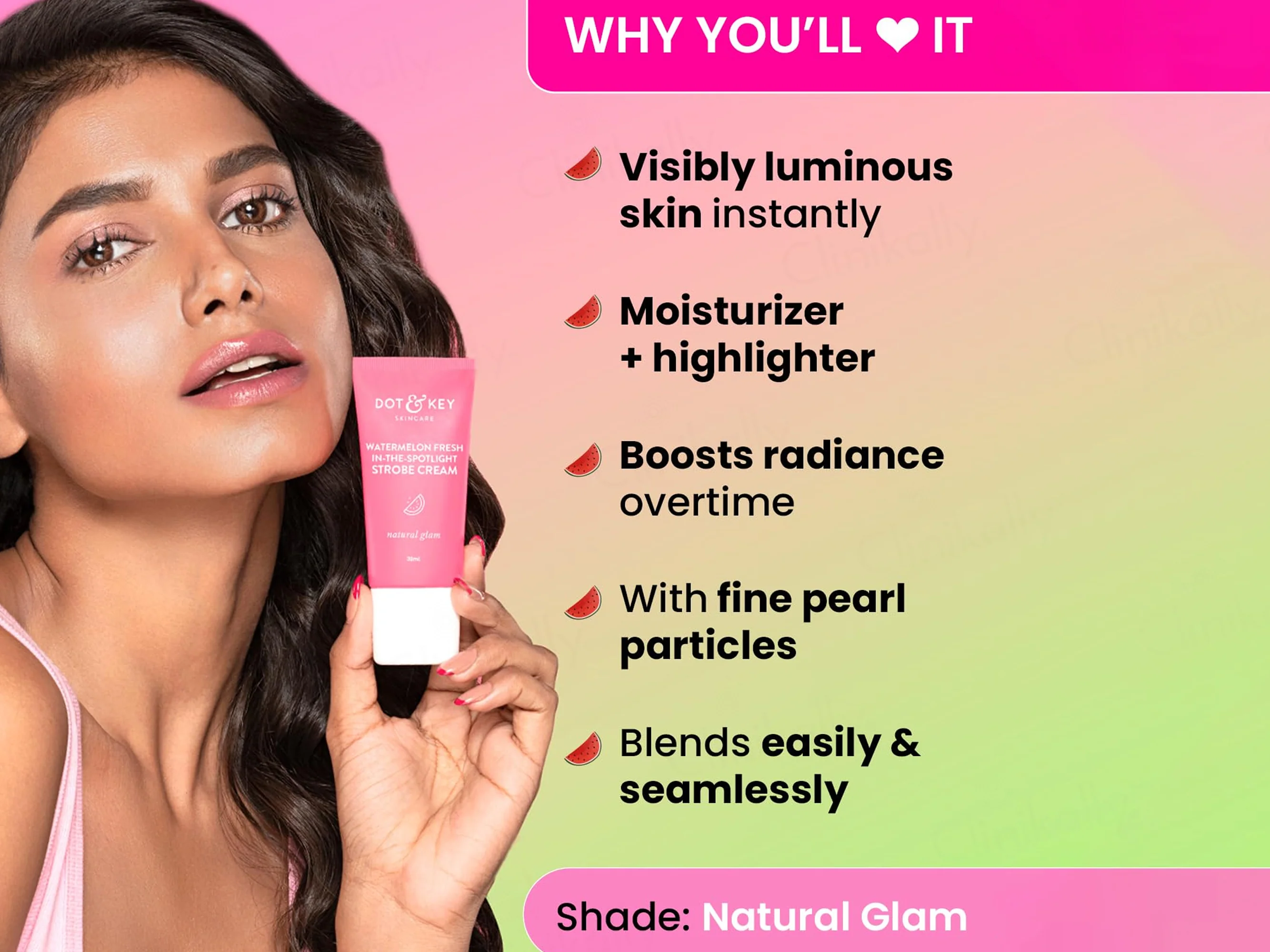 Dot & Key Watermelon Fresh In-The-Spotlight Strobe Cream (Natural Glam) - Image 3