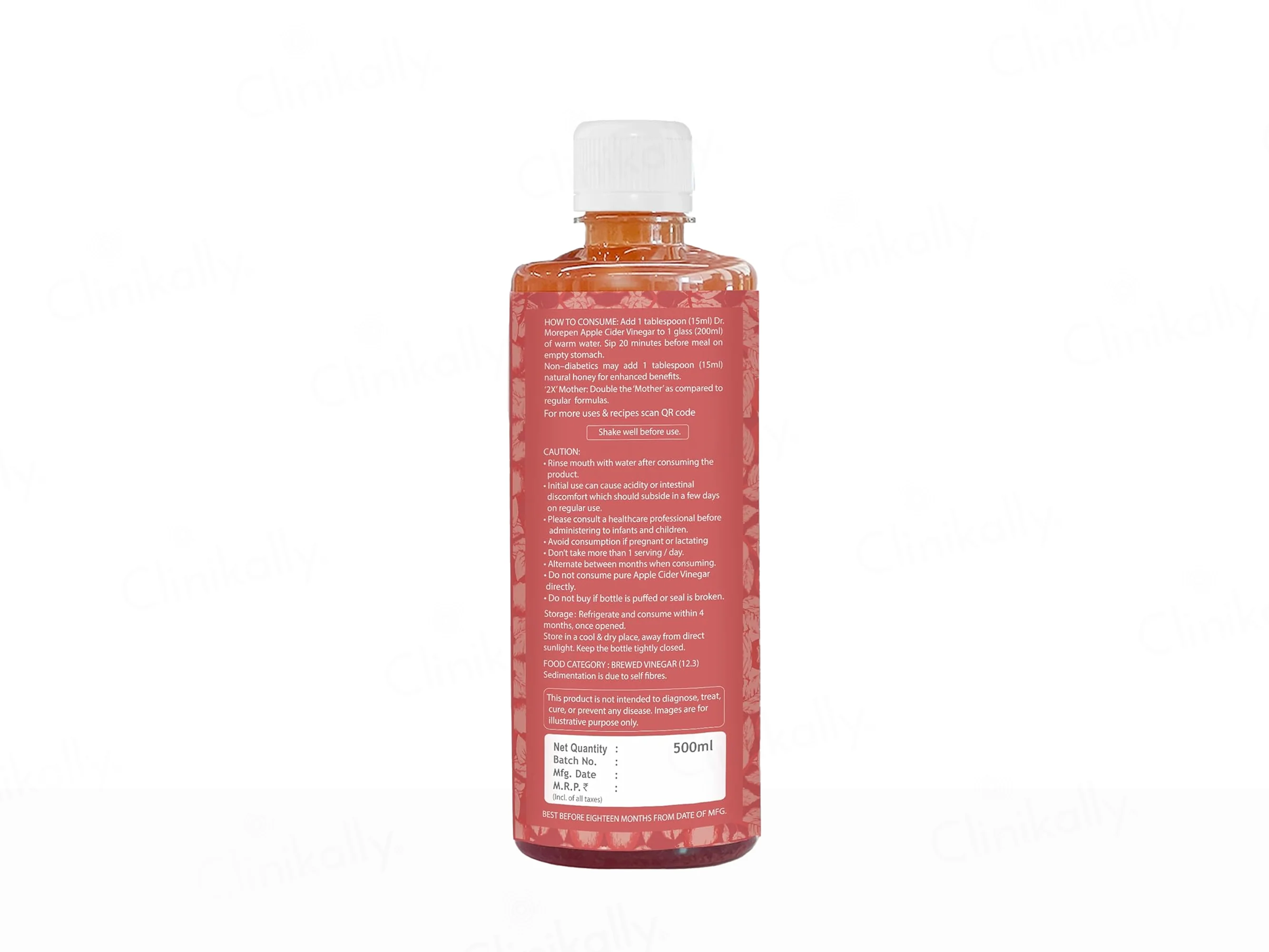 Dr. Morepen Apple Cider Vinegar With 2X Mother (Raw & Unfiltered) - Image 8
