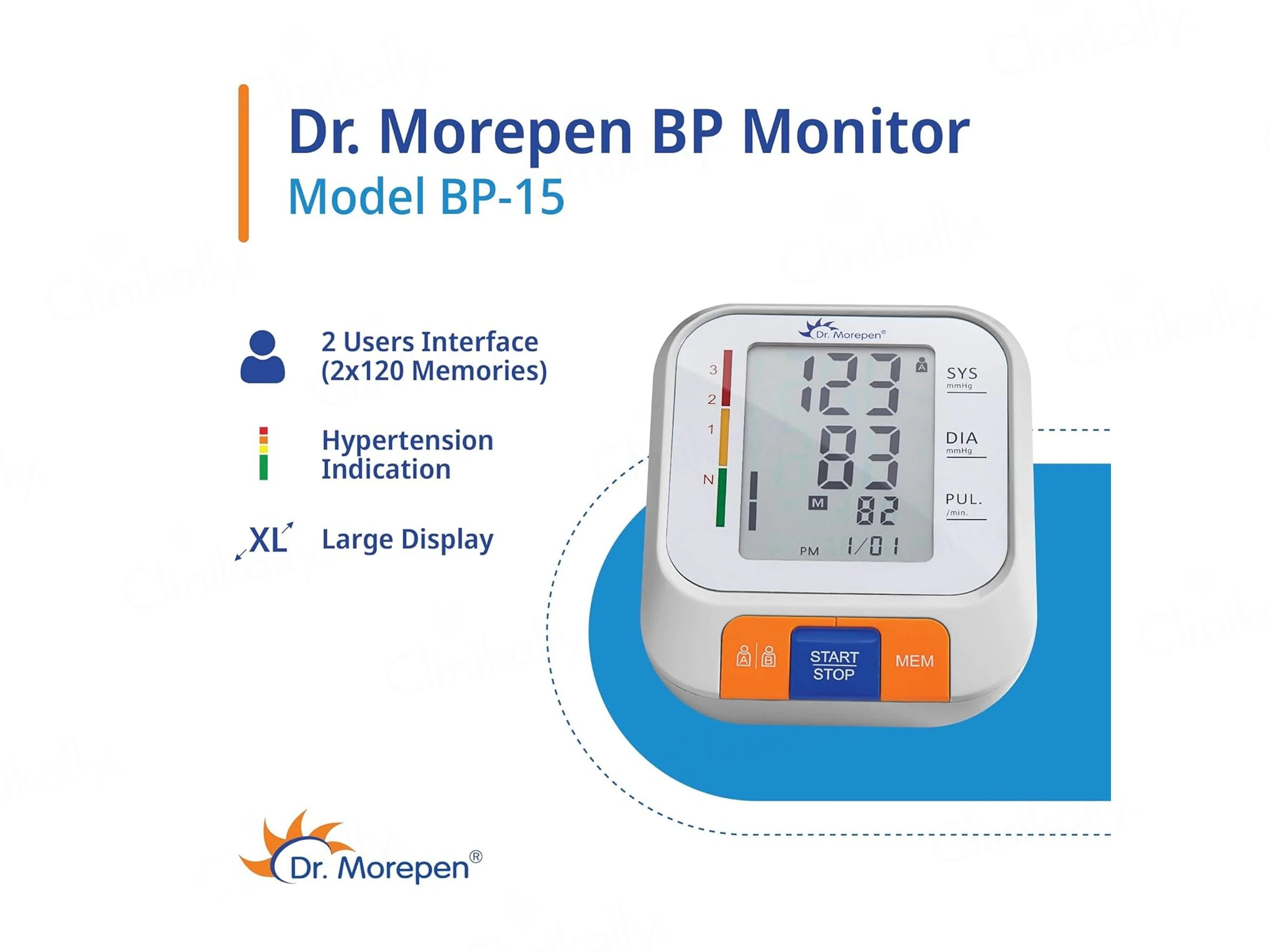 Dr. Morepen BP-15 Blood Pressure Monitor - Image 2