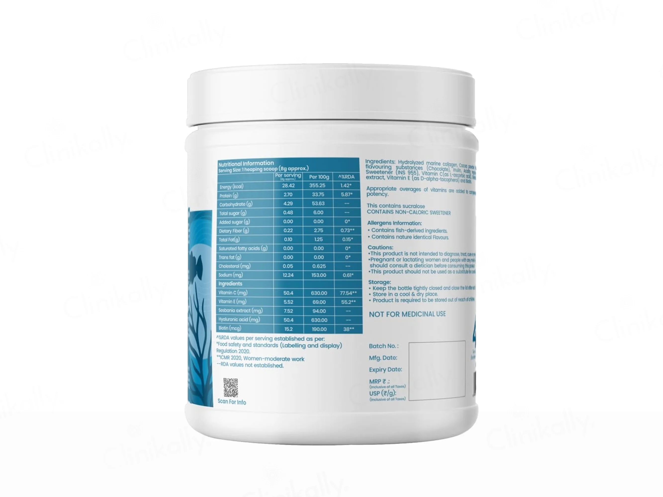 Dr. Morepen Hydrolyzed Type 1 Marine Collagen Powder - Chocolate Flavour - Image 5