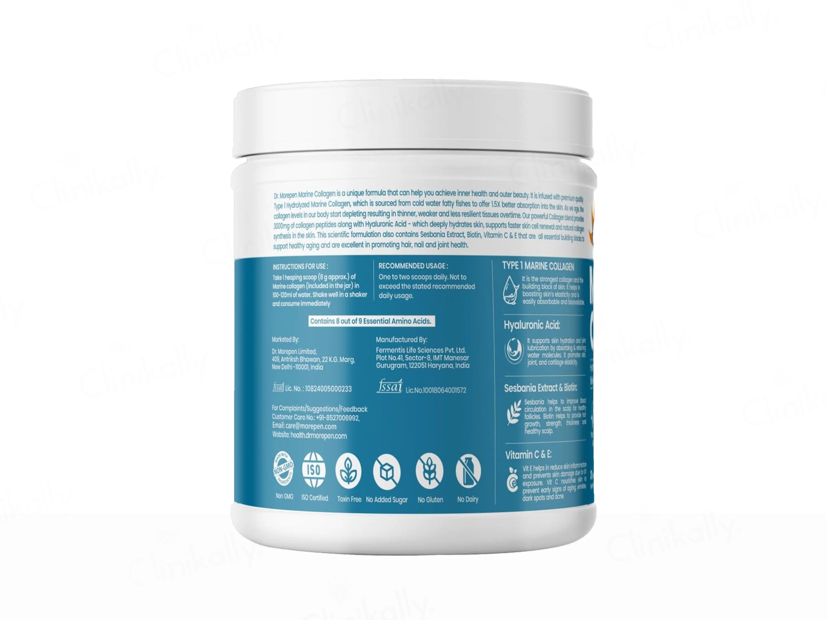 Dr. Morepen Hydrolyzed Type 1 Marine Collagen Powder - Chocolate Flavour - Image 6