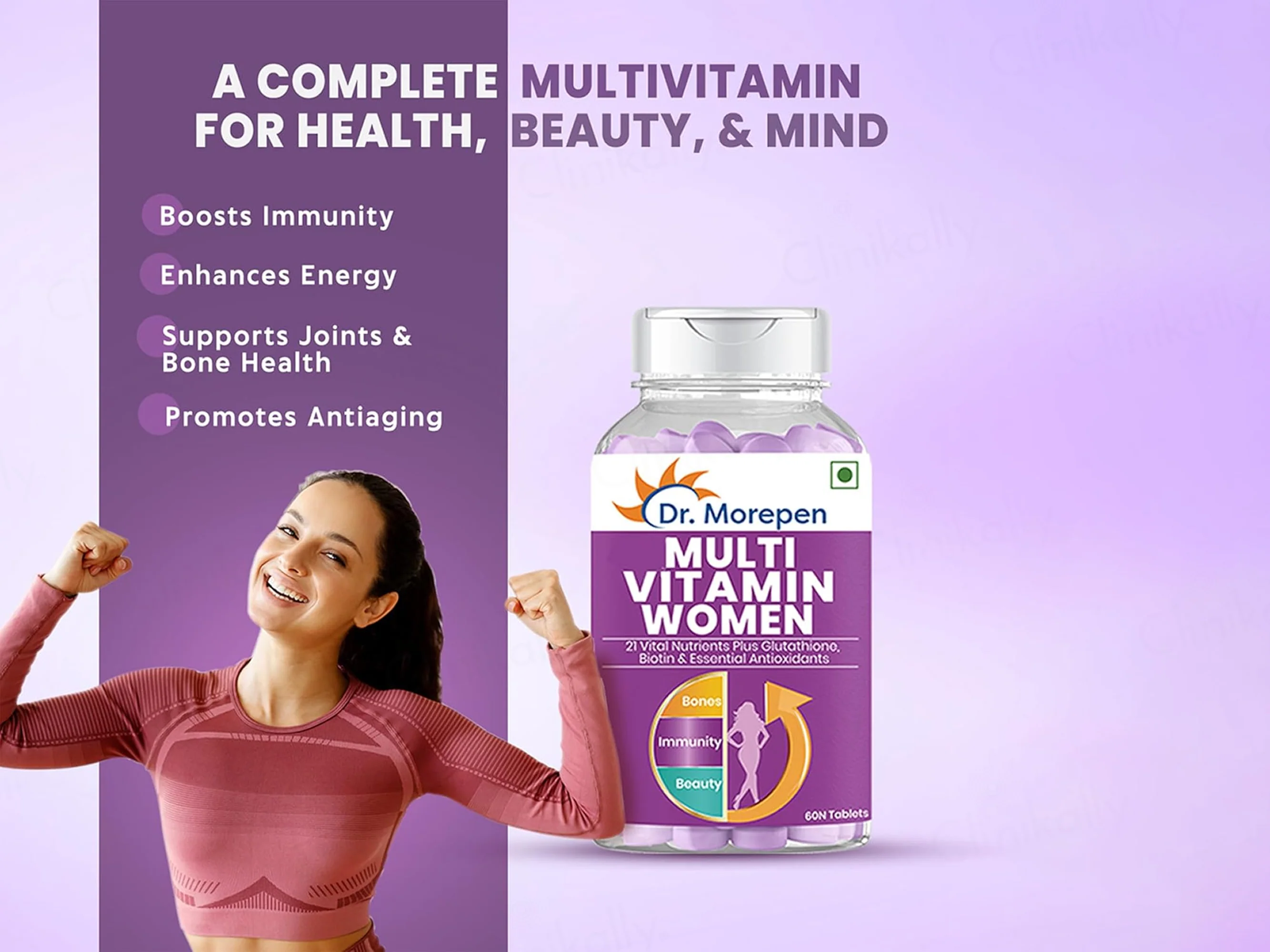 Dr. Morepen Multi Vitamin Women Nutraceutical Tablet - Image 2