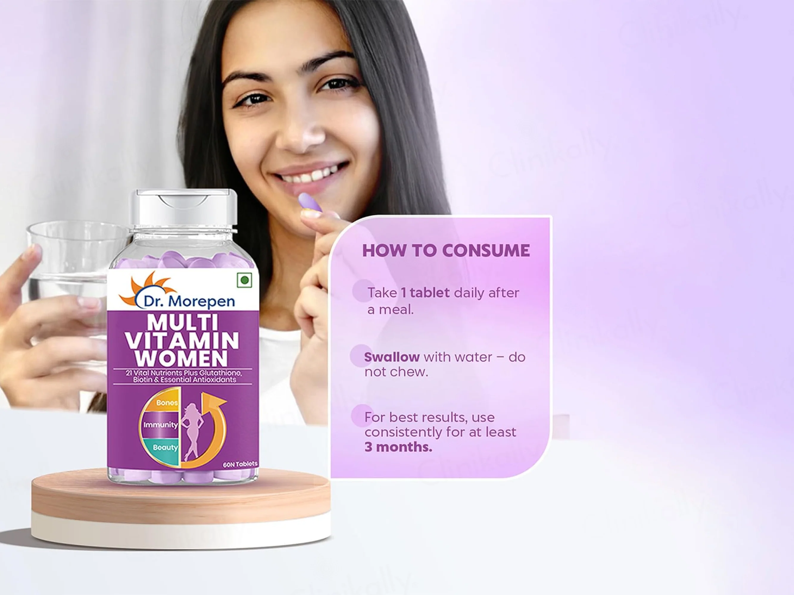 Dr. Morepen Multi Vitamin Women Nutraceutical Tablet - Image 4