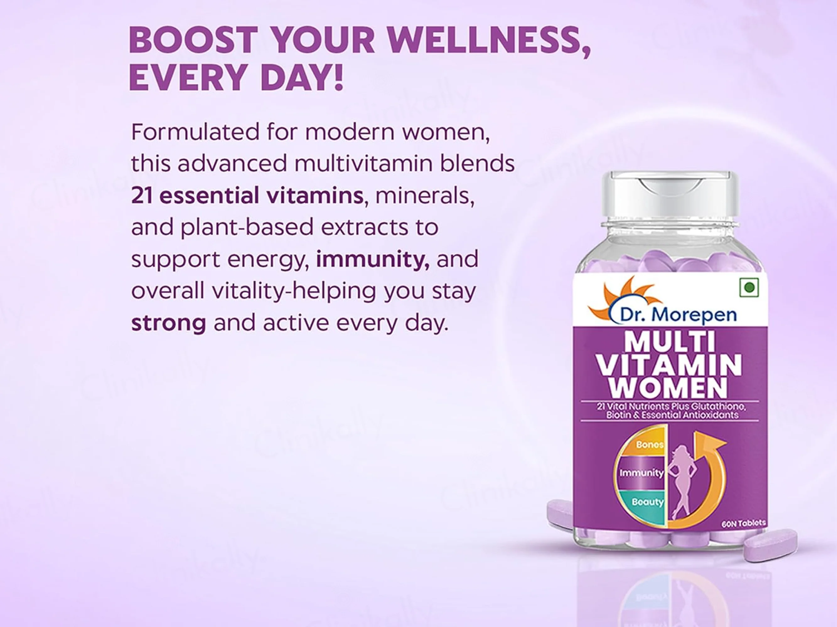 Dr. Morepen Multi Vitamin Women Nutraceutical Tablet - Image 5