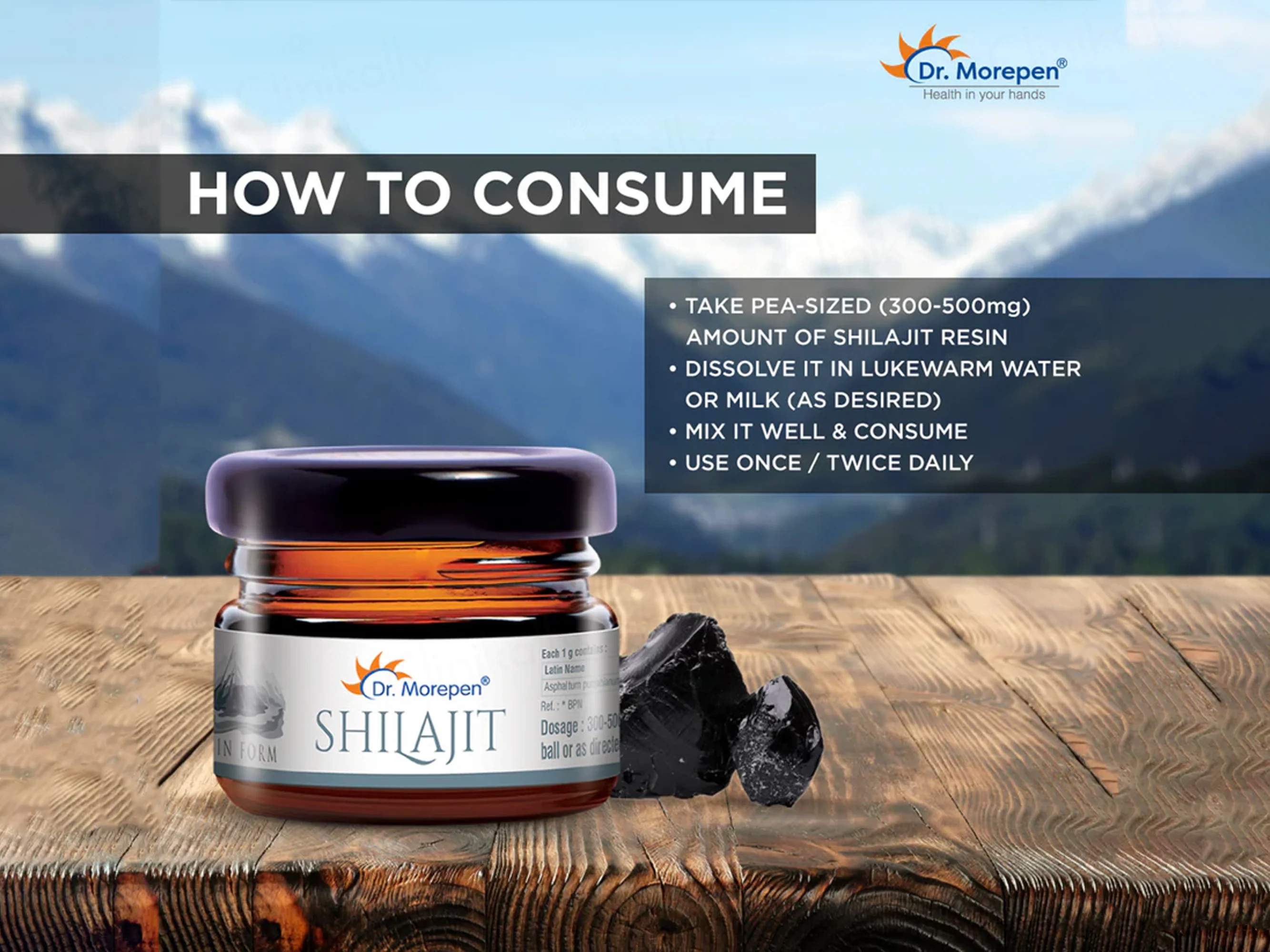 Dr. Morepen Shilajit Pure And Natural Resin Form - Image 3