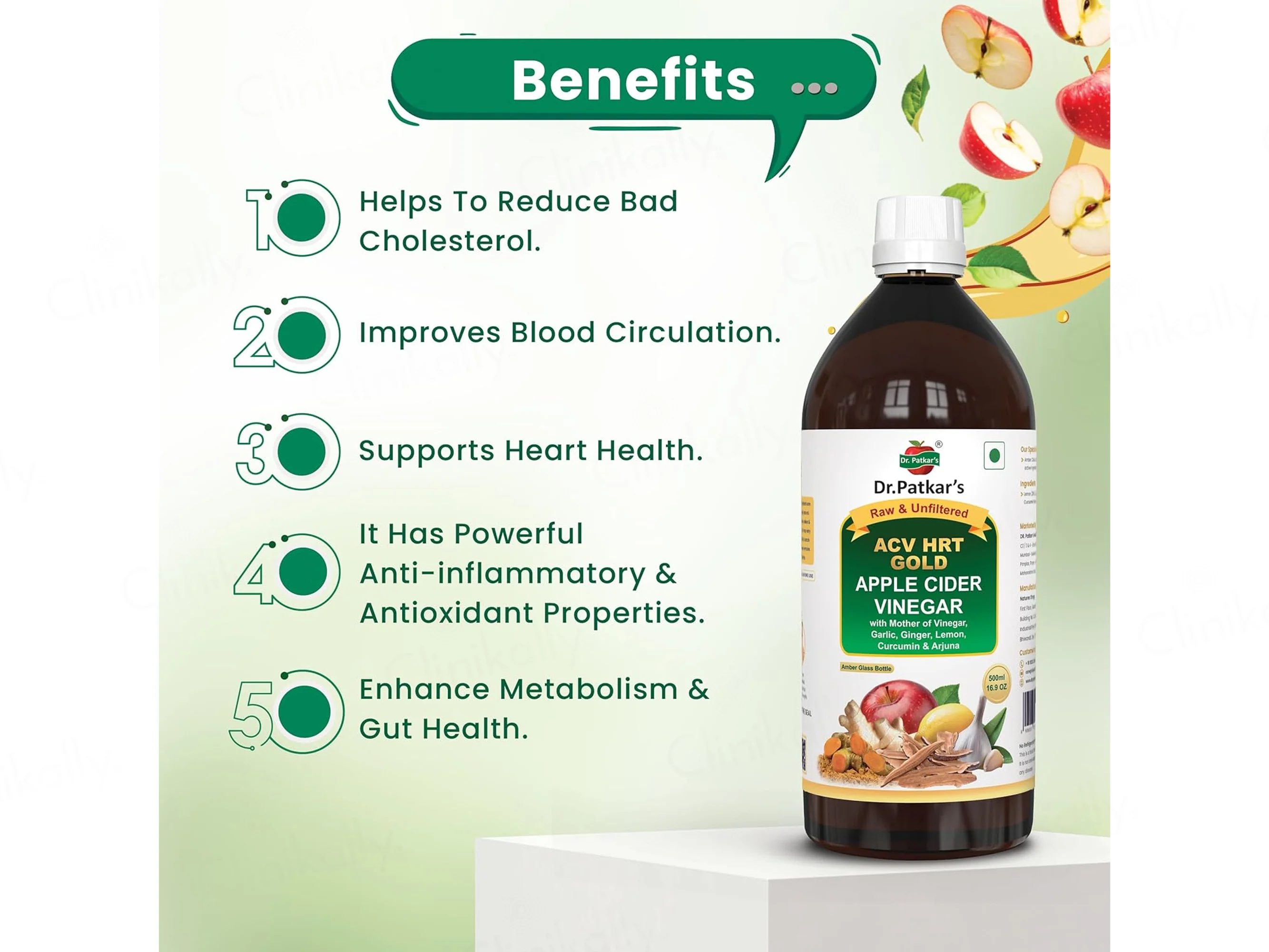 Dr. Patkar's ACV HRT Gold Apple Cider Vinegar - Image 10