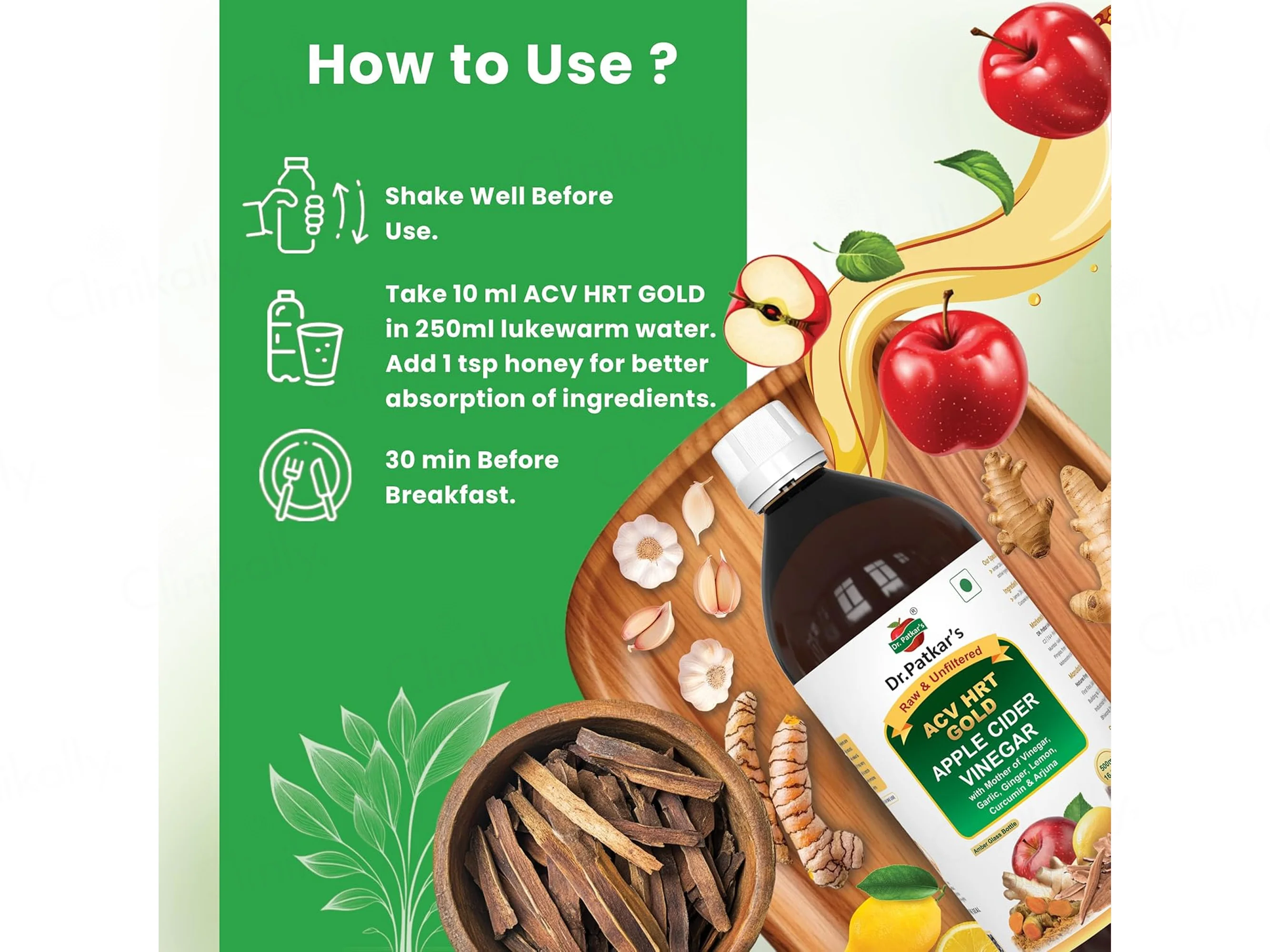Dr. Patkar's ACV HRT Gold Apple Cider Vinegar - Image 12