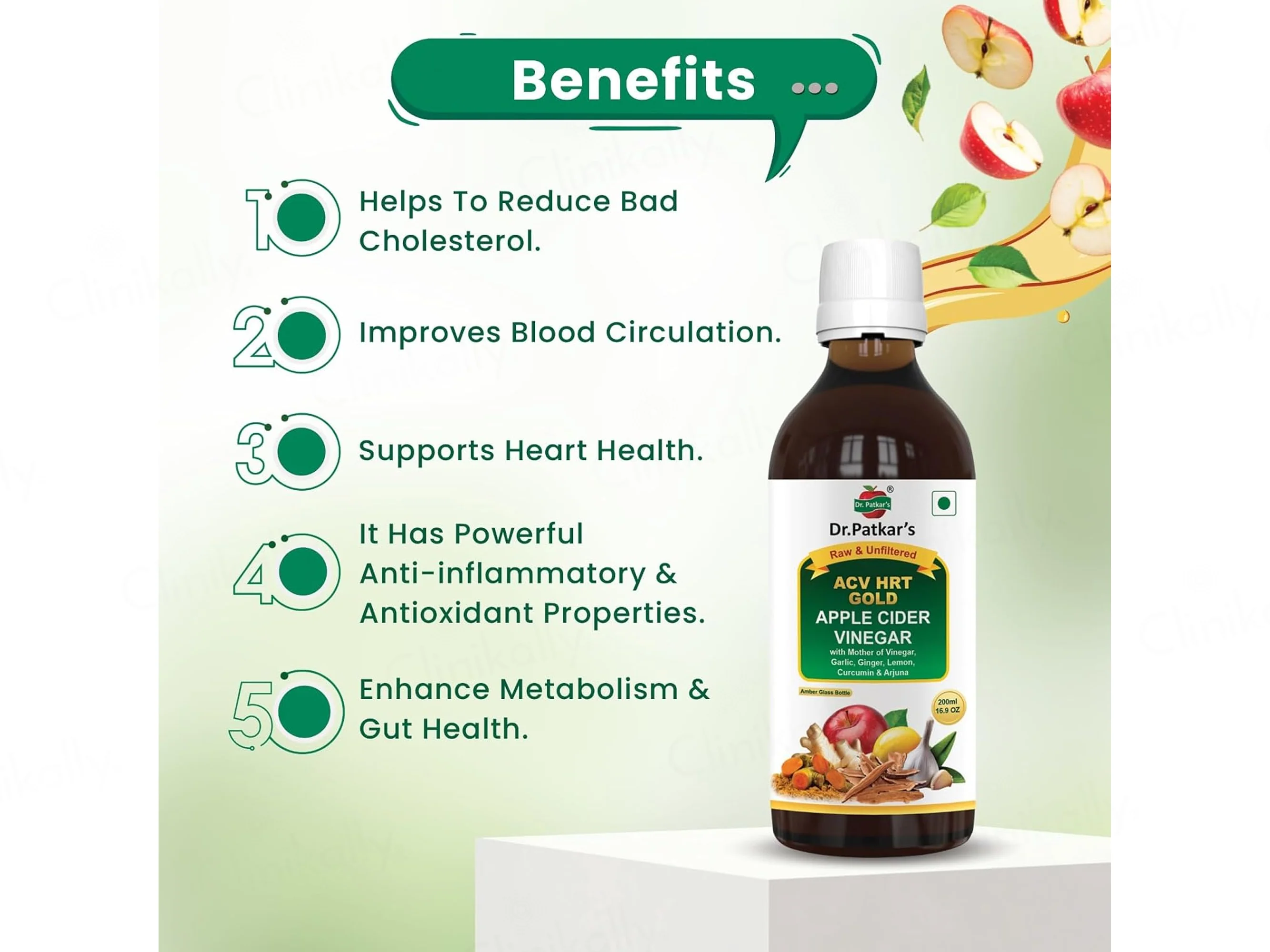 Dr. Patkar's ACV HRT Gold Apple Cider Vinegar - Image 4