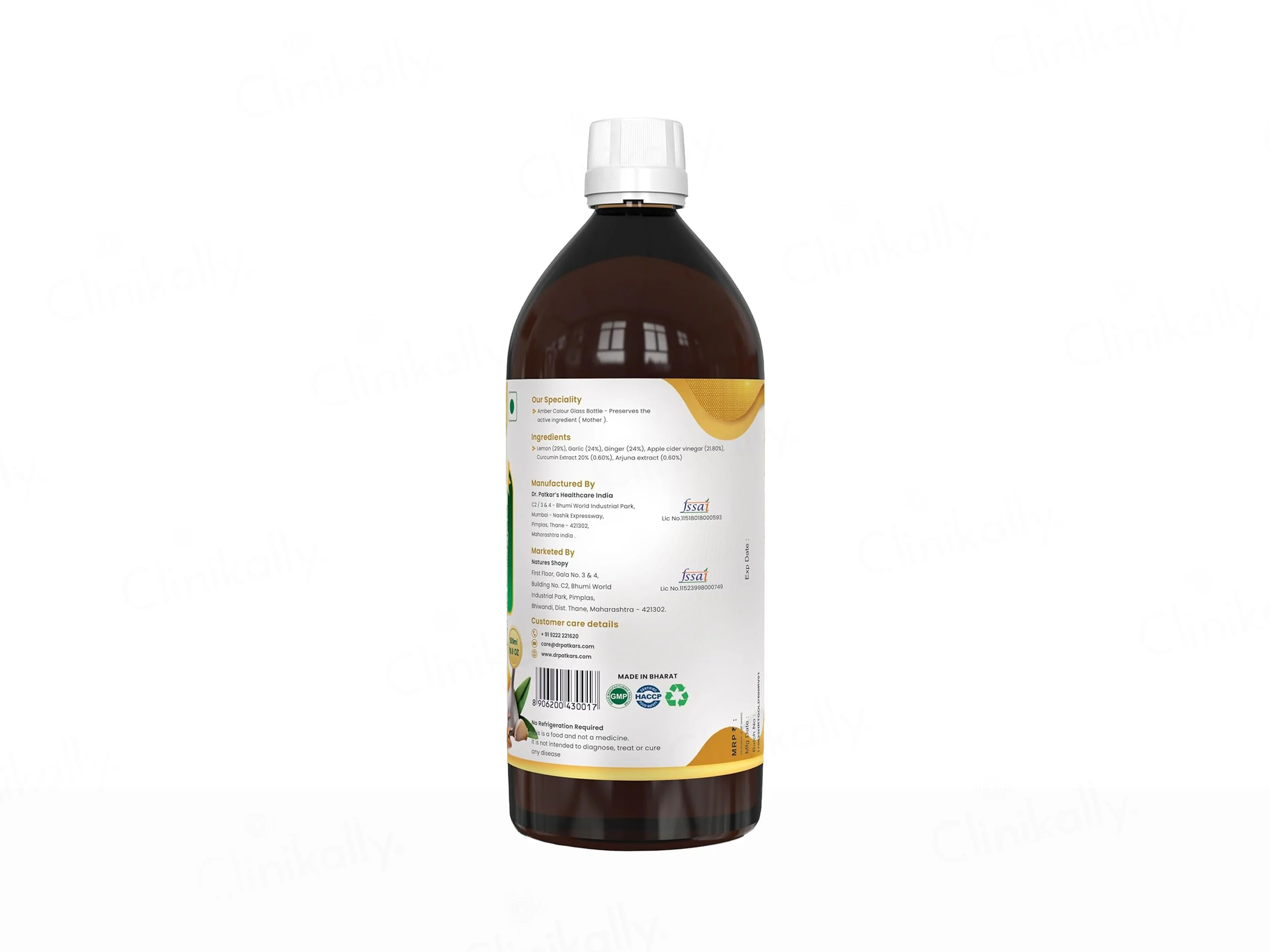 Dr. Patkar's ACV HRT Gold Apple Cider Vinegar - Image 8