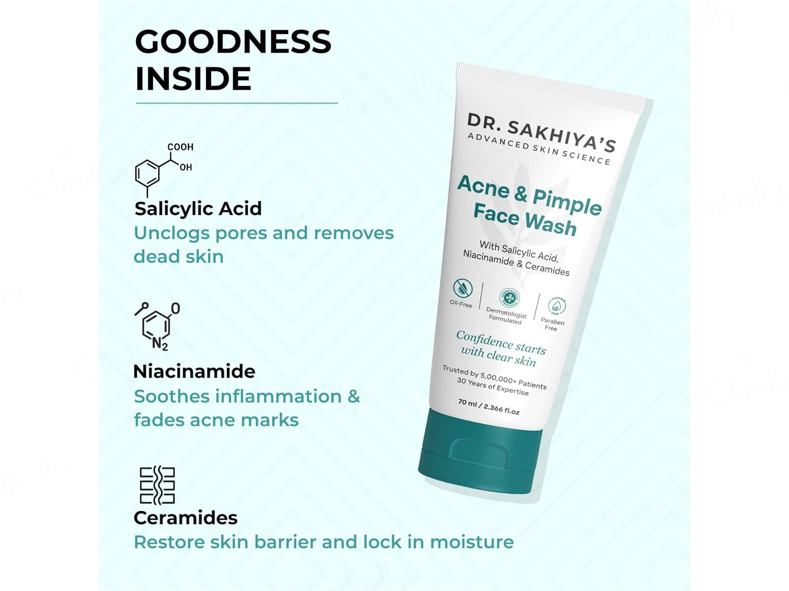 Dr. Sakhiya’s Acne & Pimple Face Wash - Image 2