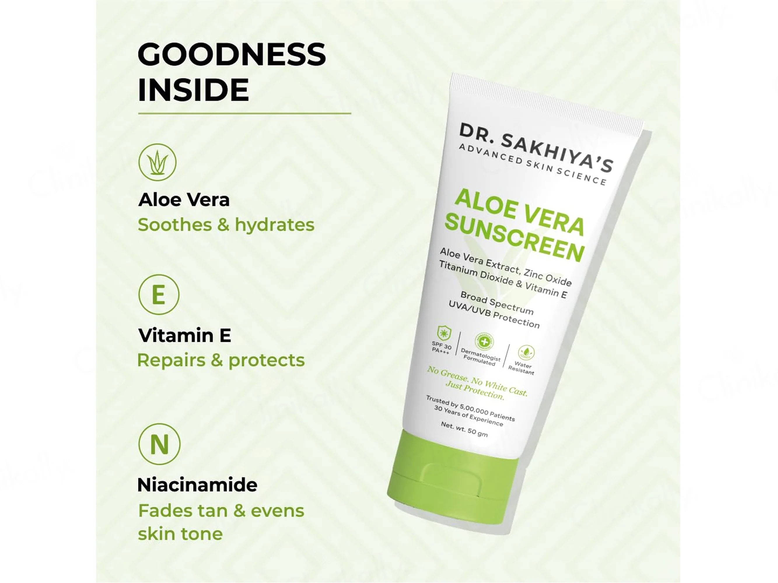 Dr. Sakhiya’s Aloe Vera Sunscreen SPF 30 PA+++ - Image 3