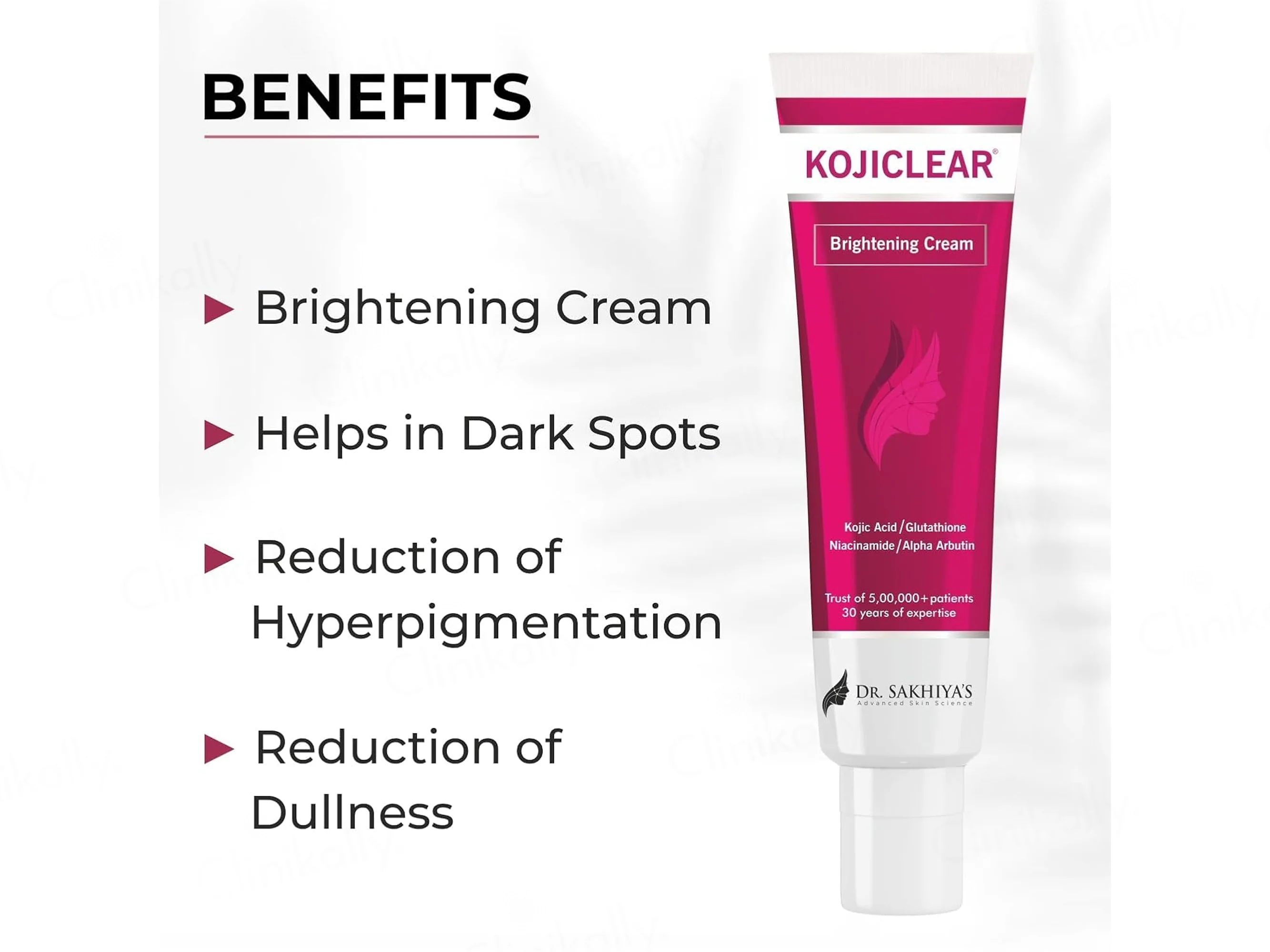 Dr. Sakhiya’s Kojiclear Skin Lightening & Brightening Cream - Image 3