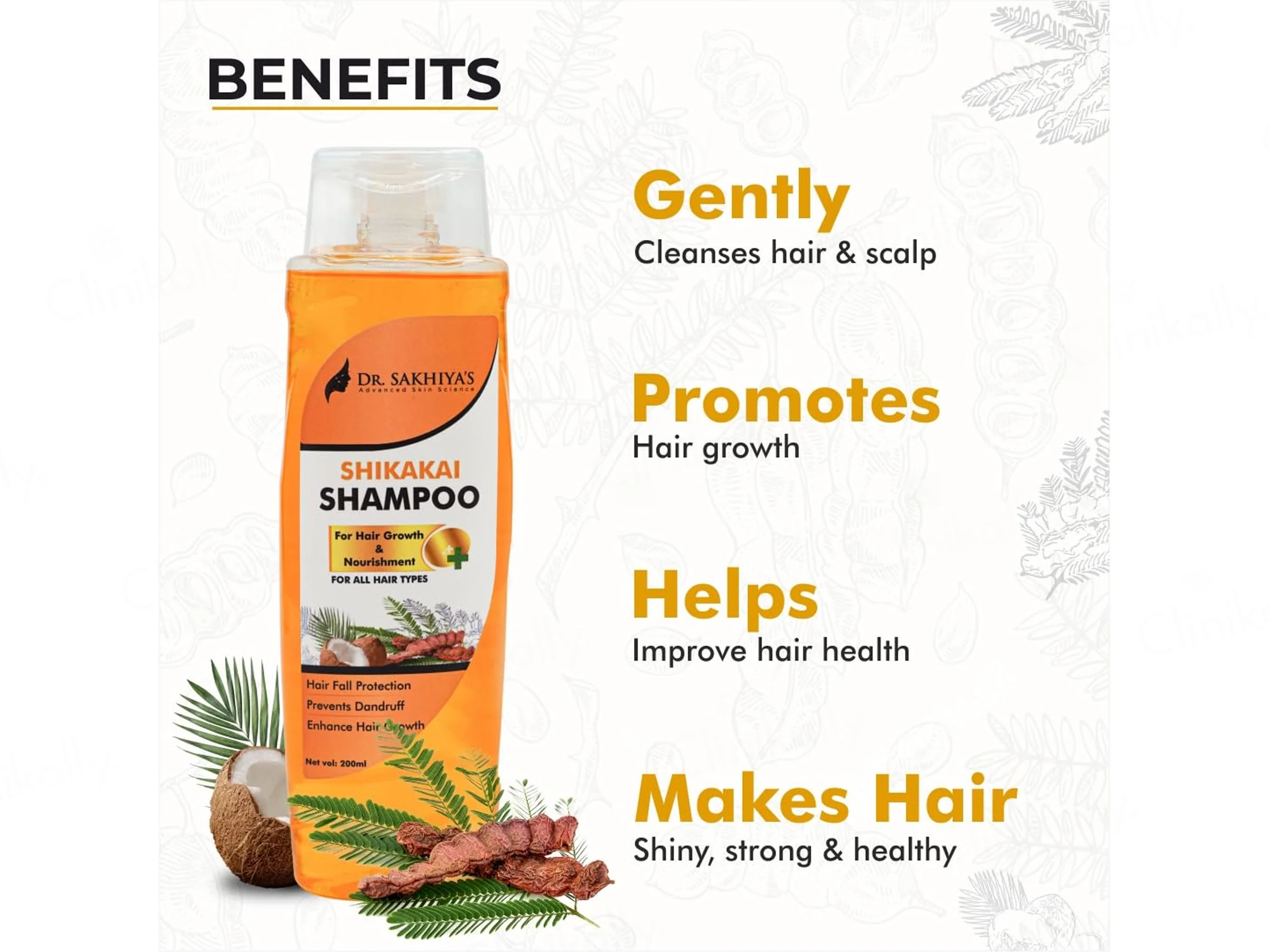 Dr. Sakhiya’s Shikakai Hair Growth & Nourishment Shampoo - Image 2