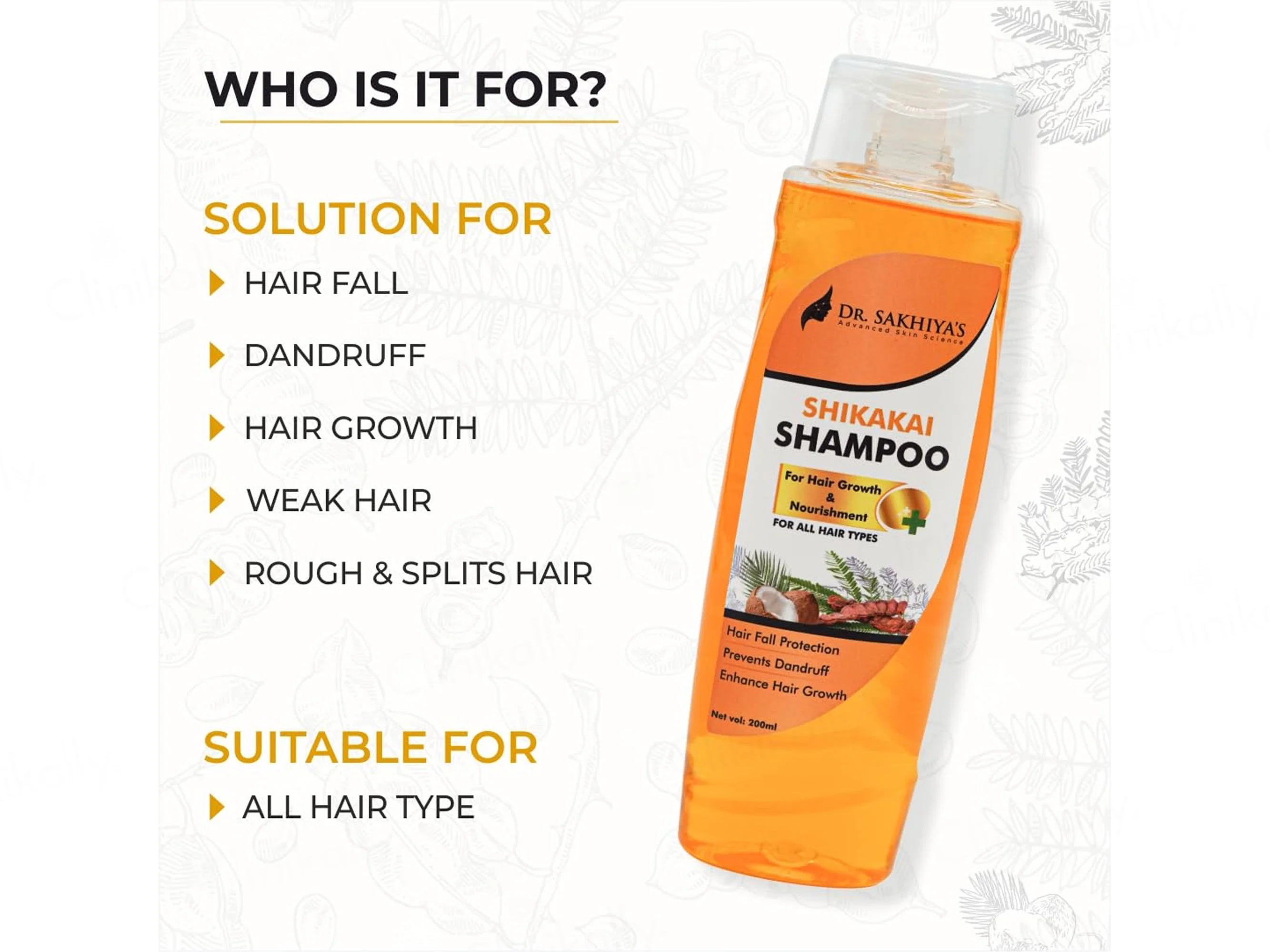 Dr. Sakhiya’s Shikakai Hair Growth & Nourishment Shampoo - Image 5