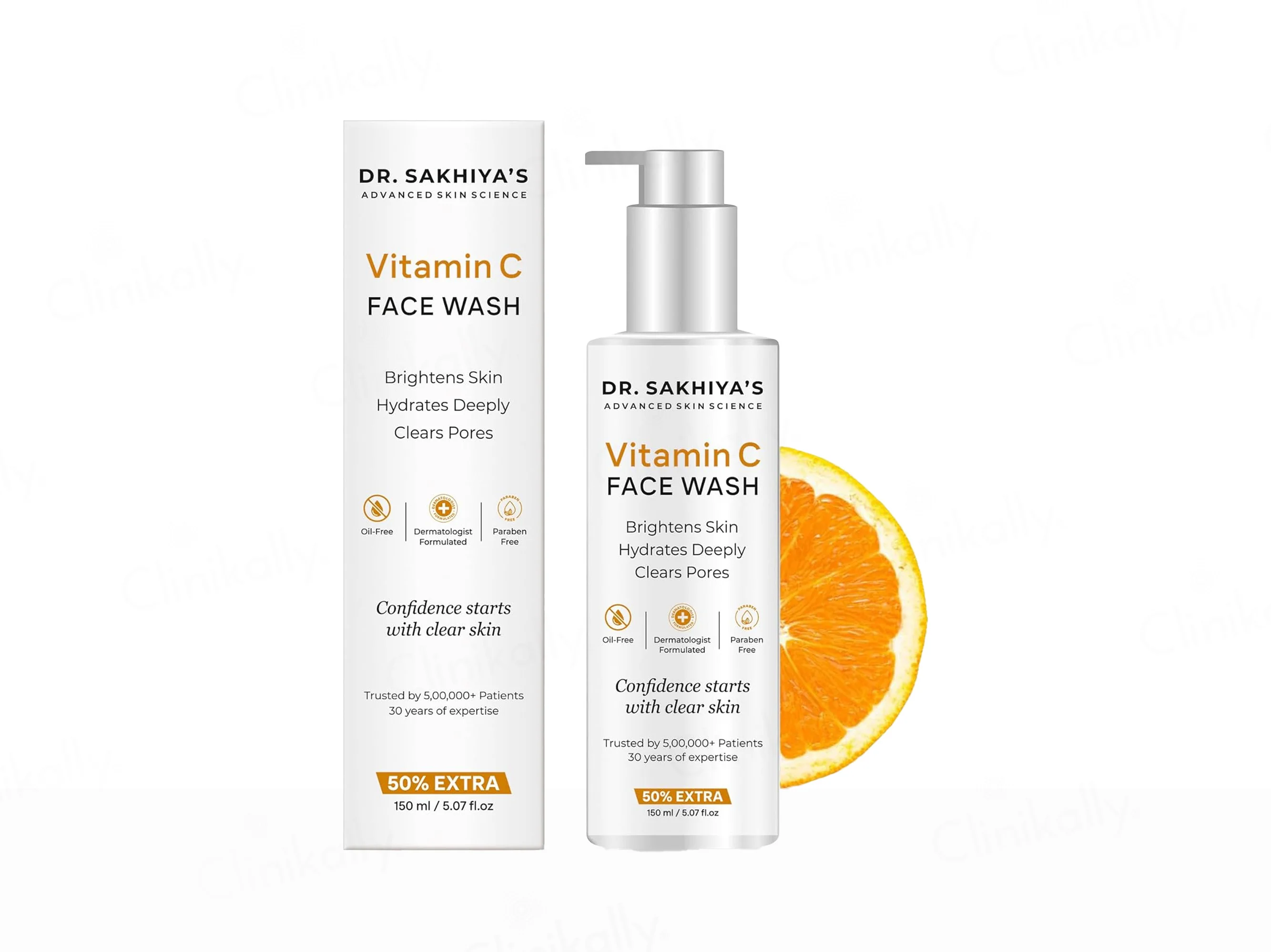 Dr. Sakhiya’s Vitamin C Skin Brightening Face Wash - Image 4