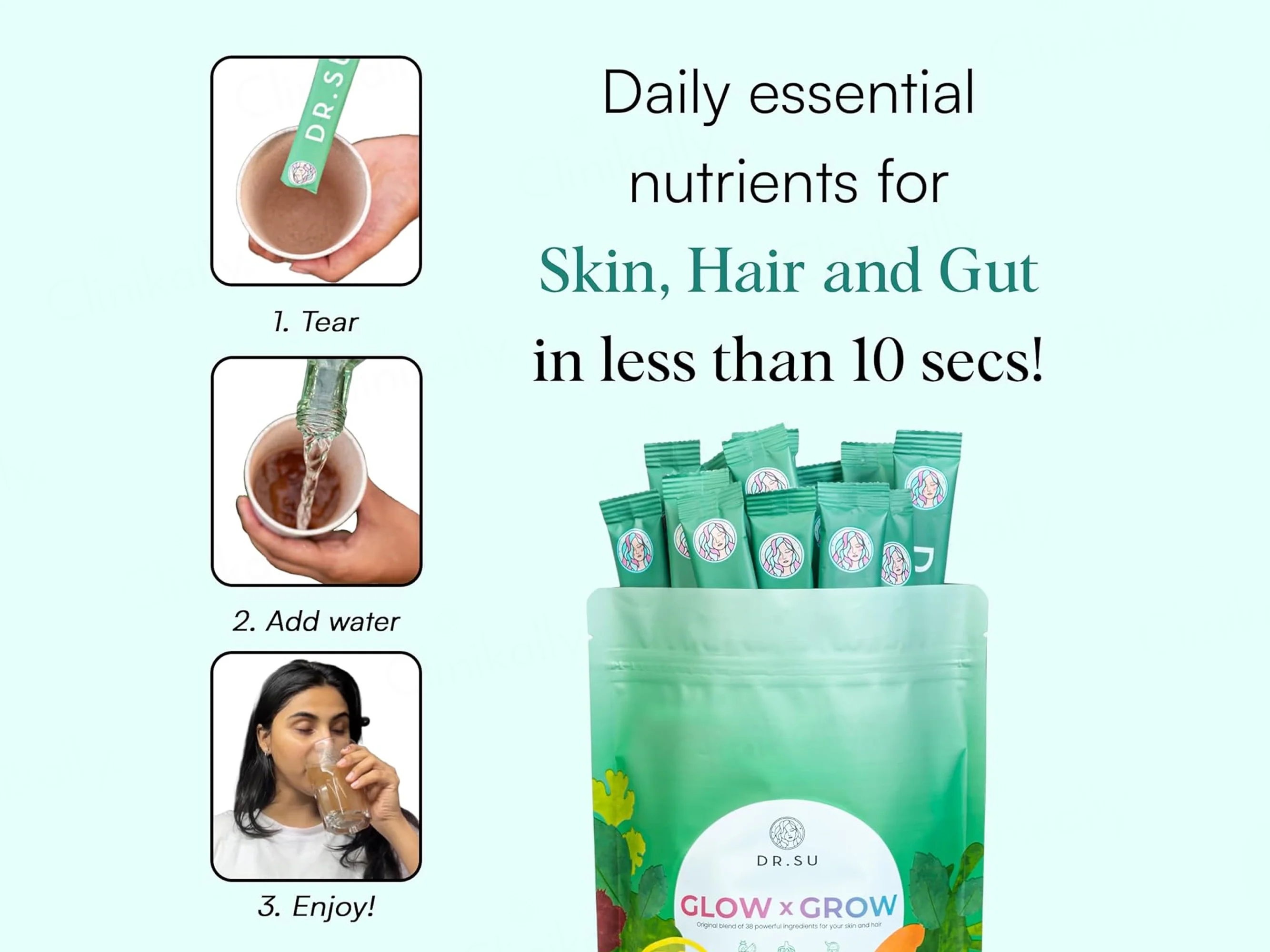 Dr. Su Glow x Grow Skin, Hair & Gut Supplement Powder - Image 4