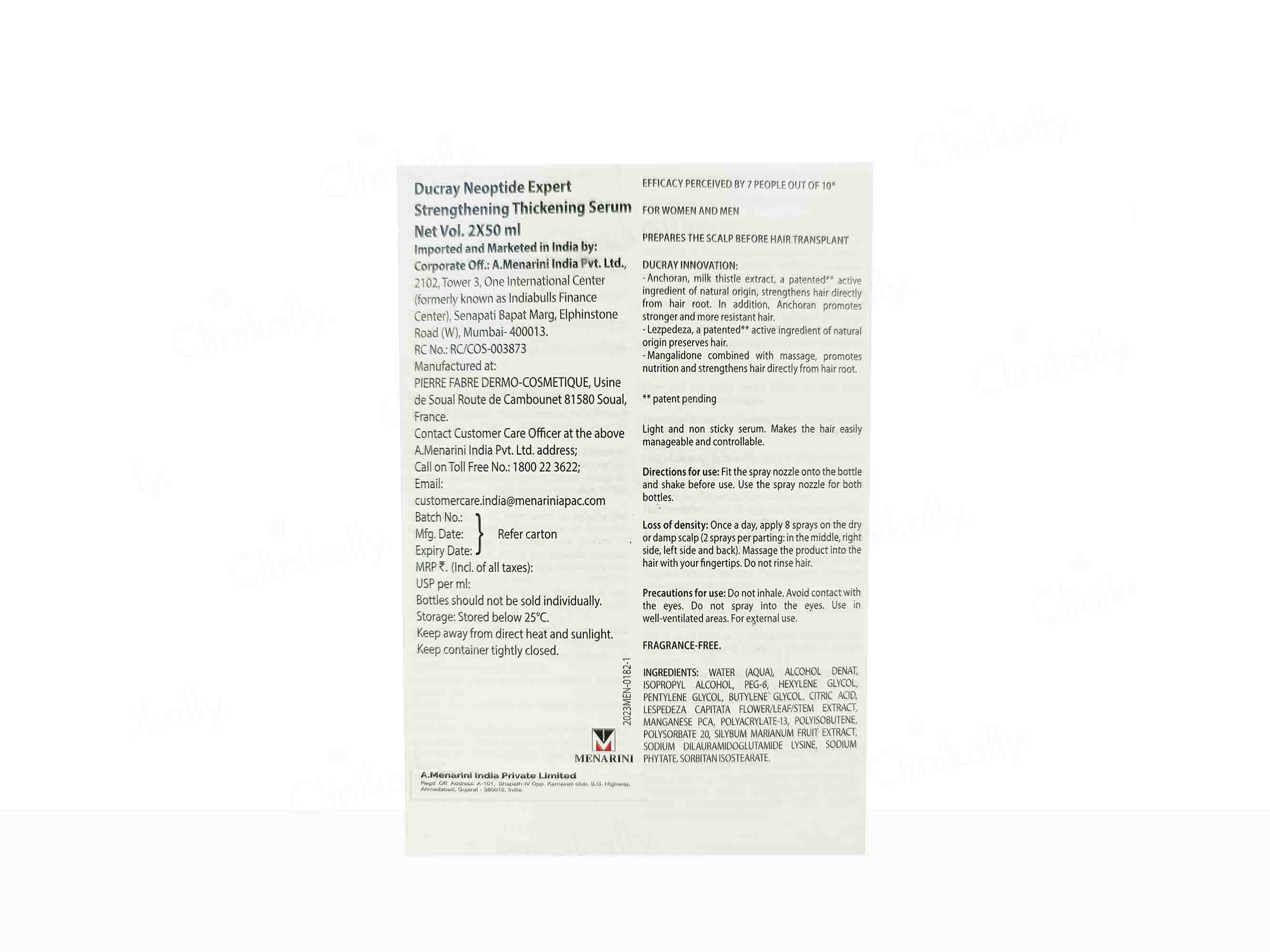 Ducray Neoptide Expert Strengthening & Thickening Serum - Image 4