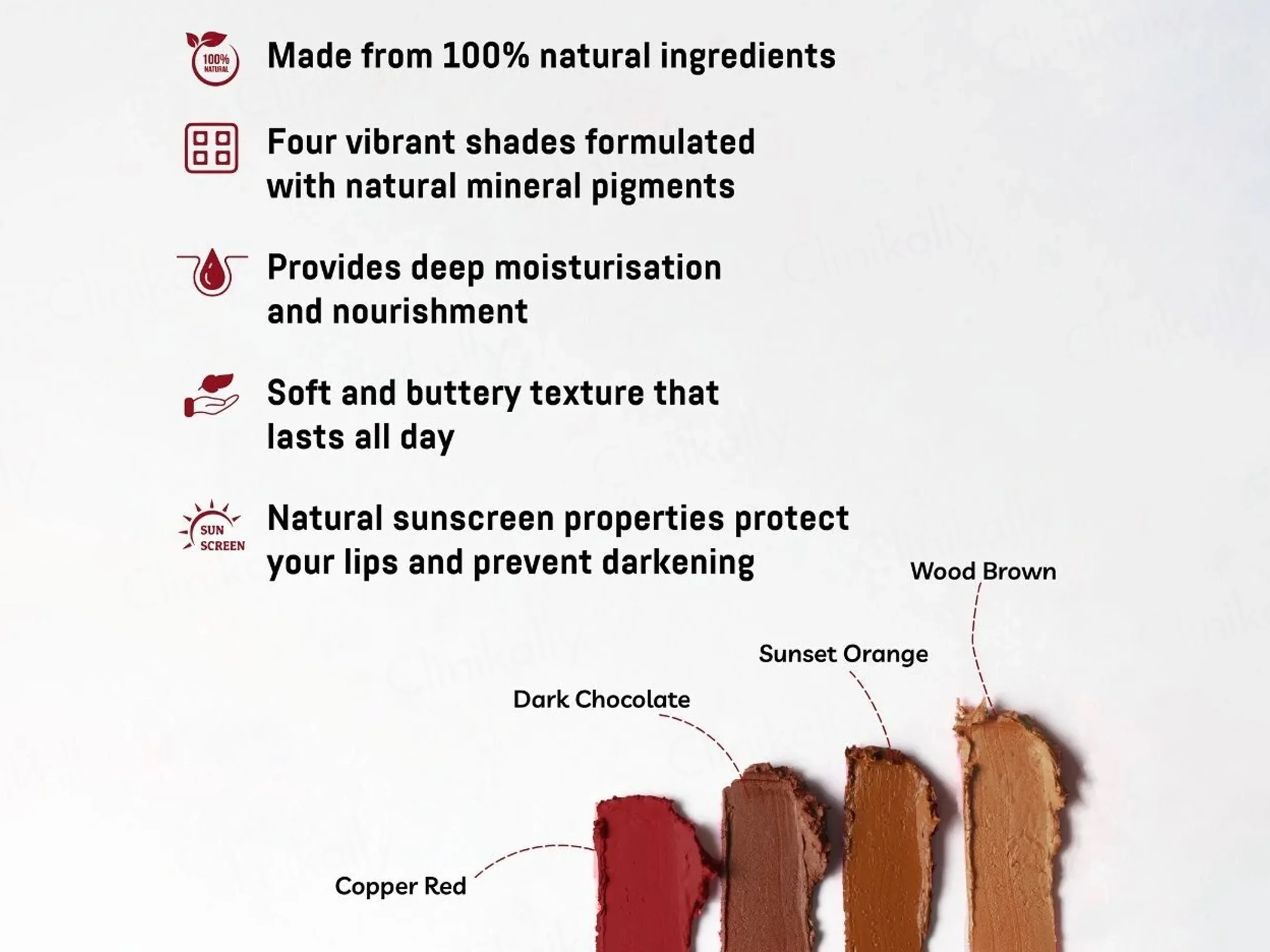 Earth Baby Lip-Nourishing Colour Lipstick Au Naturale - Wood Brown - Image 4